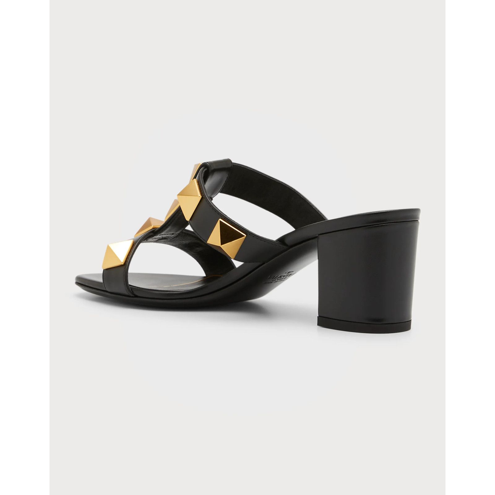 Valentino Rockstud Roman Stud City 60mm Slide Mule Sandal Block Heel Size US 7.5 / IT 37.5 - 15 Thumbnail
