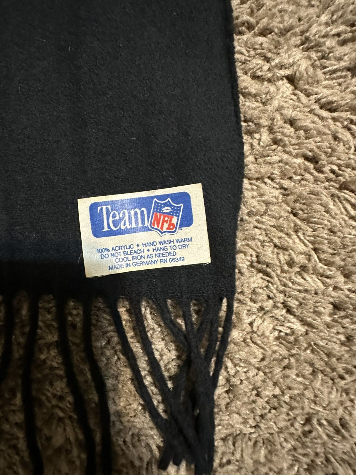 NFL × Vintage Vintage NFL Dallas Cowboys “triple black” scarf 90s Size ONE SIZE - 3 Thumbnail
