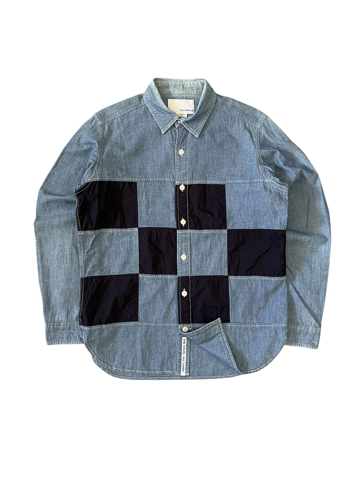 Nanamica Nanamica Patchwork Button Up Shirt Size US S / EU 44-46 / 1 - 1 Thumbnail