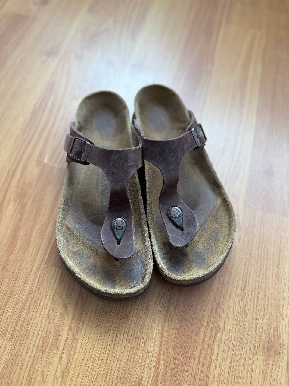 Birkenstock Vintage BIRKENSTOCK Leather Toe Thong Flip Flop Sandals Size US 6 / EU 39 - 2 Thumbnail