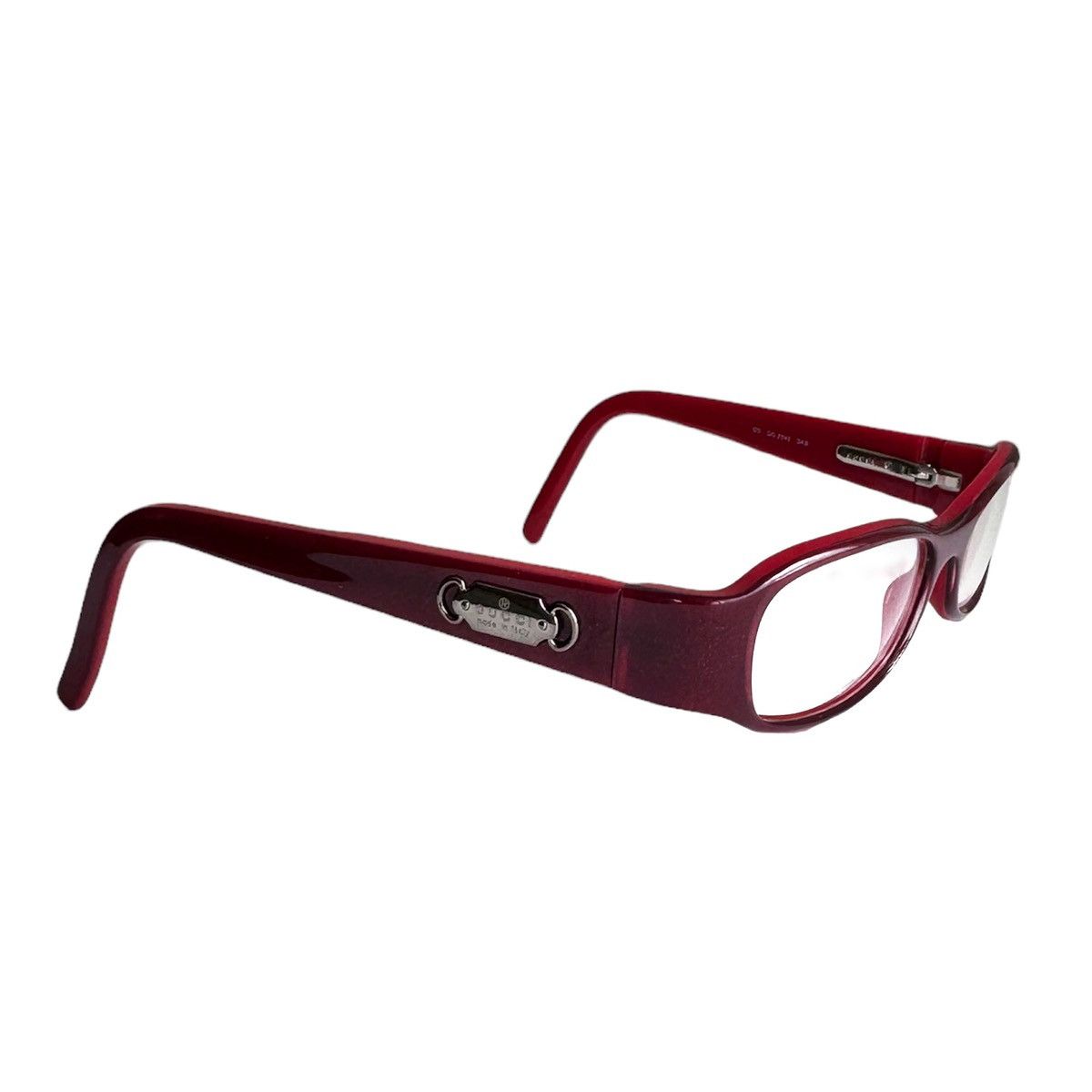 image of Gucci Office Ciren Vintage Eyeglasses in Burgundy, Women's