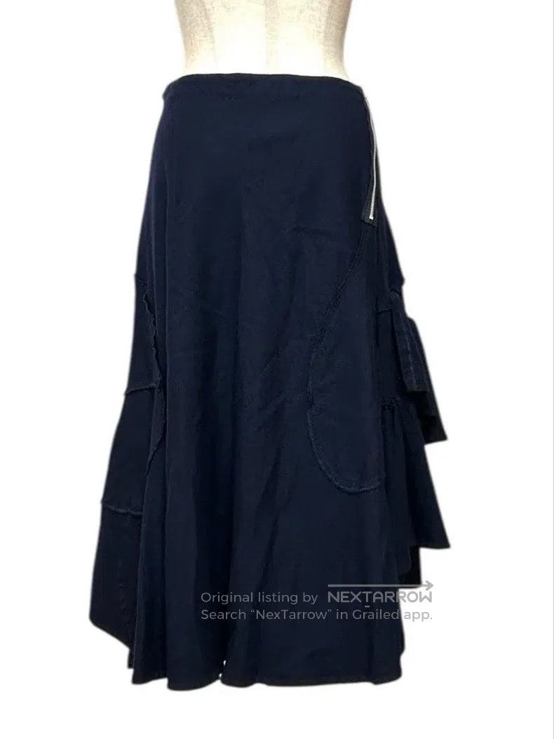 Comme des Garcons Comme Des Garcons size M Loose Flounce Long Skirt Deep Nav Size 22" - 3 Thumbnail