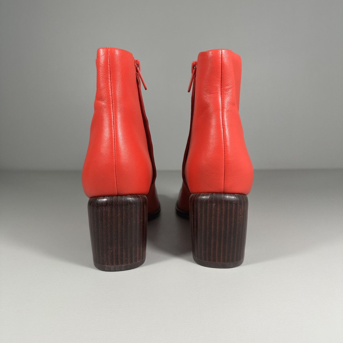 Vince Vince Maggie Phoenix Red Leather Booties Size US 8 / IT 38 - 9 Thumbnail