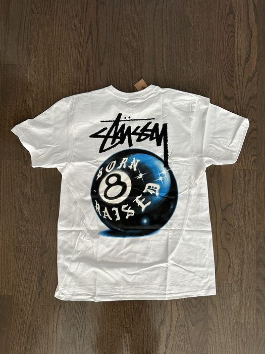 Stussy Size Medium (M) - Stussy & Born x Raised 8 Ball Tee White