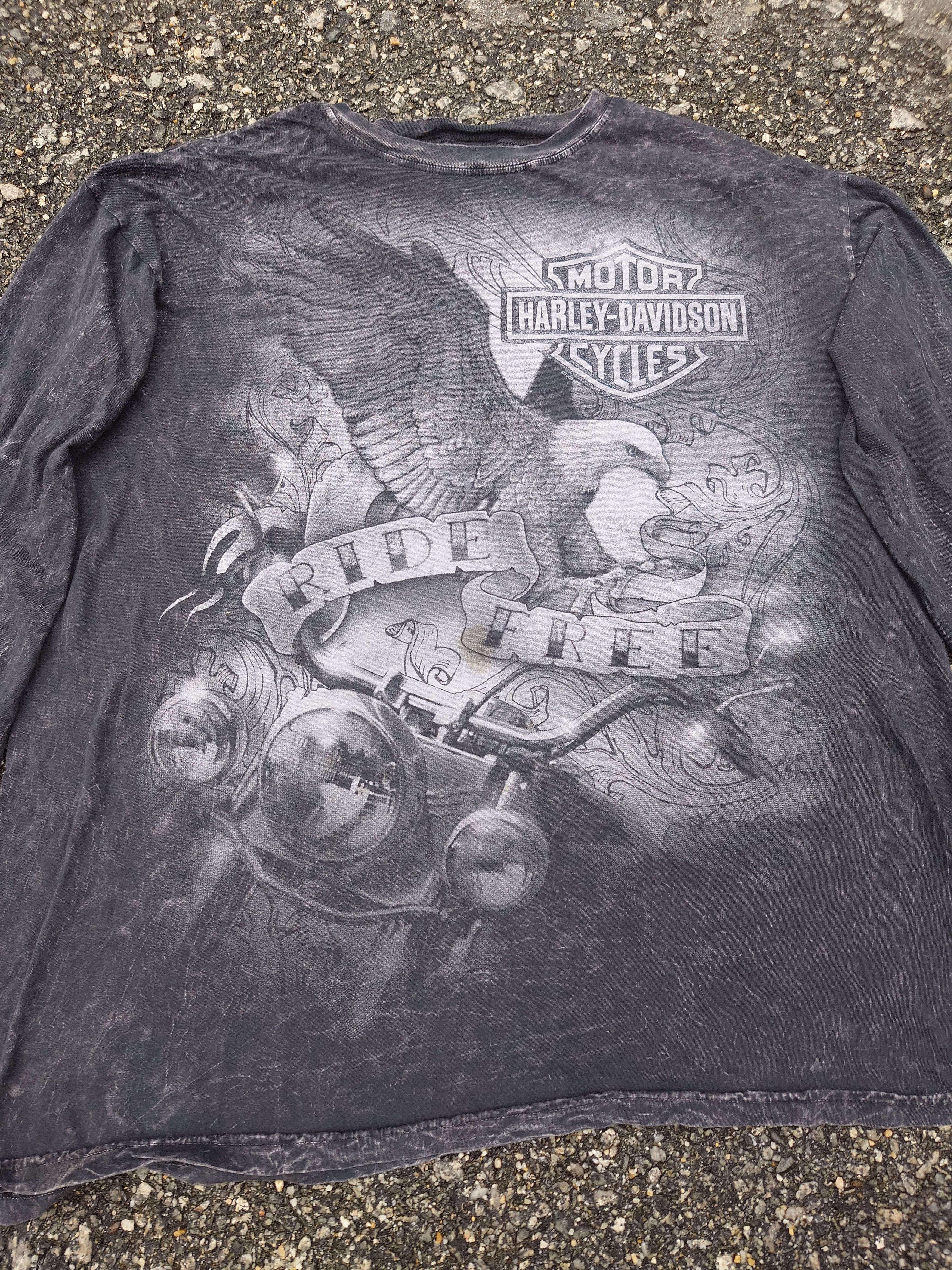 Harley Davidson Vintage Like Tie Dye Harley Davidson Long Sleeve Made in USA Size US XL / EU 56 / 4 - 4 Thumbnail