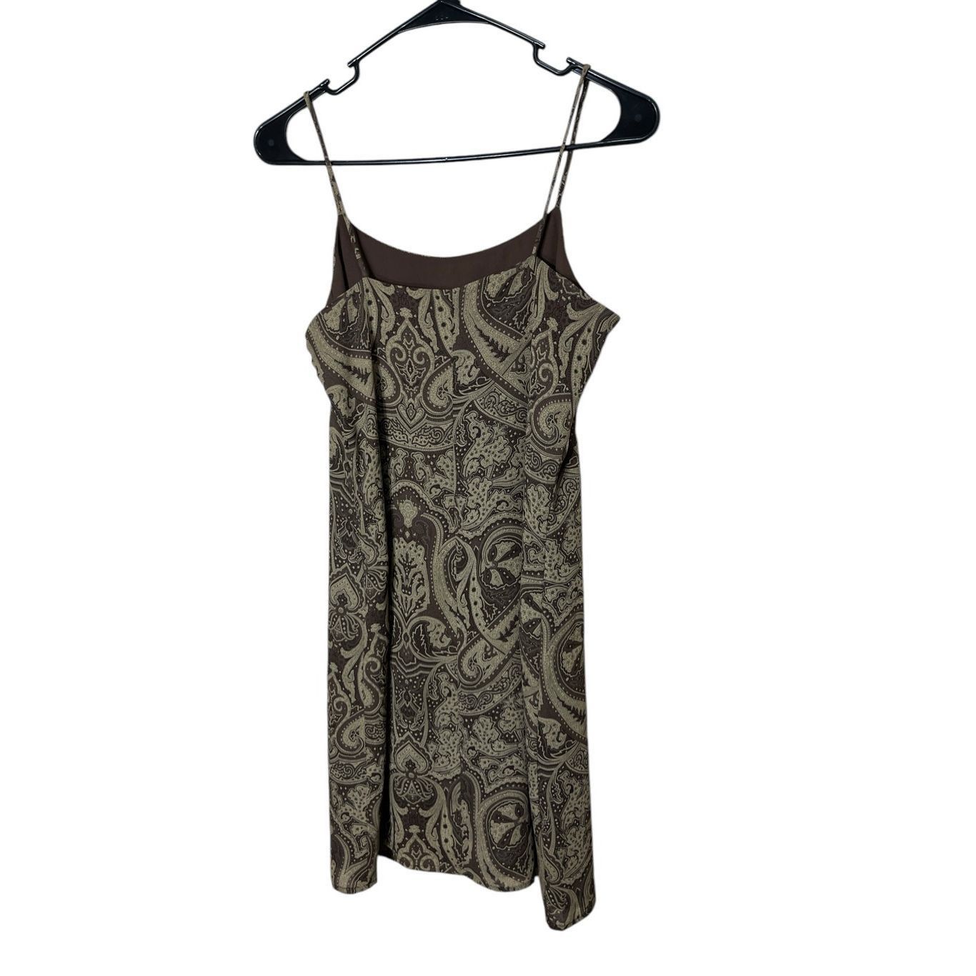 Old Navy Vintage Old Navy Y2K Brown Paisley Print Dress Spaghetti Str Size XS / US 0-2 / IT 36-38 - 4 Thumbnail