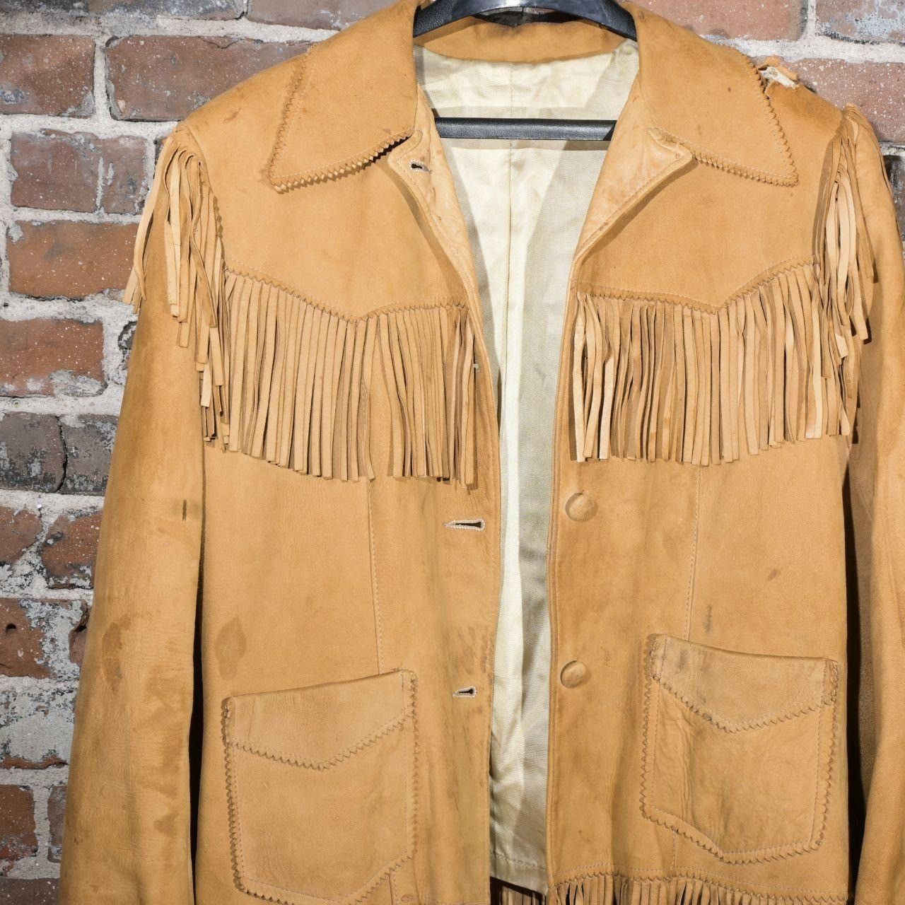 Levi's Vintage Levis Big E Shorthorn Buckskin Fringe Jacket Tan Lea Size US S / EU 44-46 / 1 - 2 Thumbnail