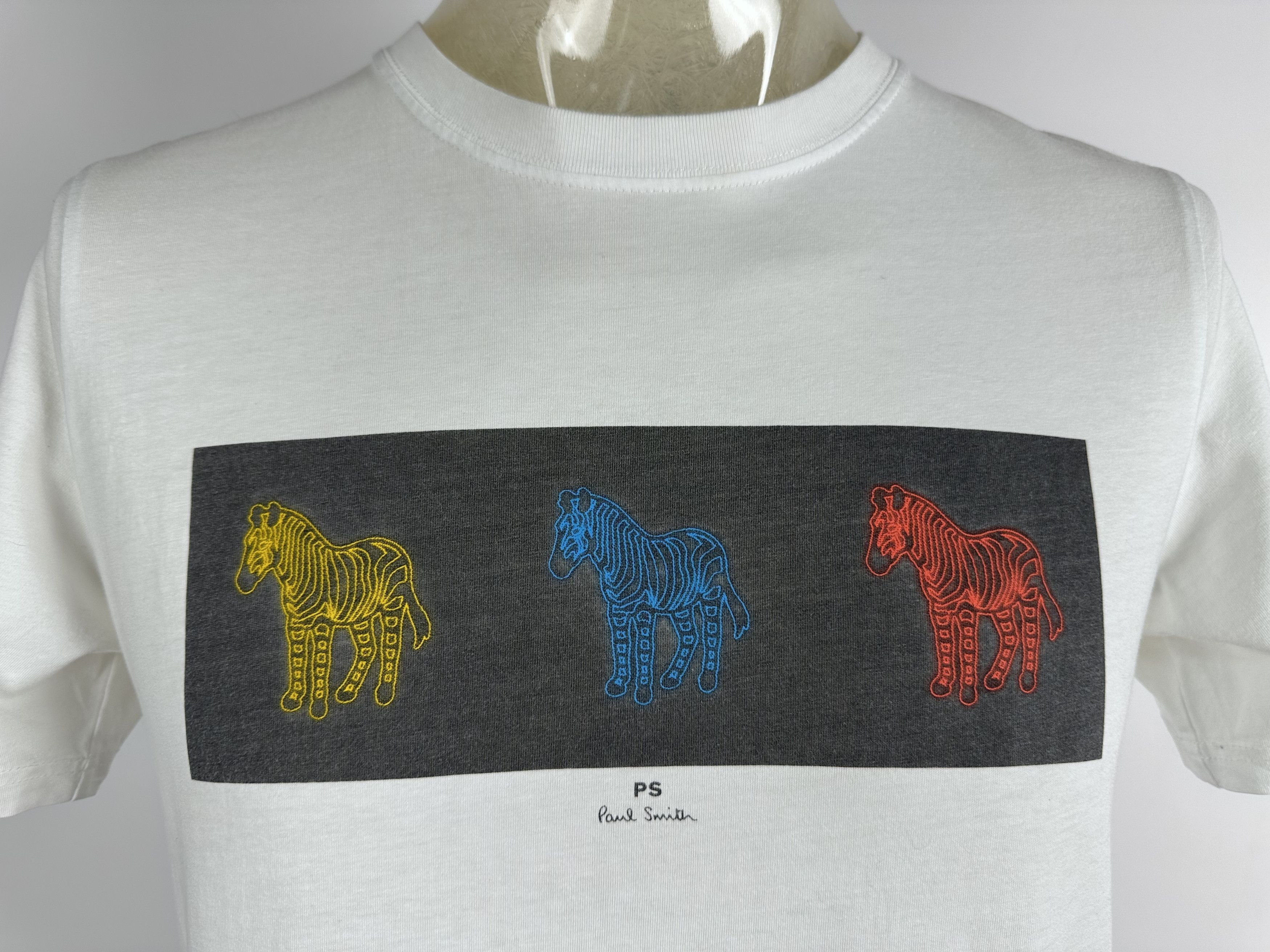 Paul Smith Paul Smith Art Designer Tee Mens T Shirt White Size M Size US M / EU 48-50 / 2 - 3 Thumbnail