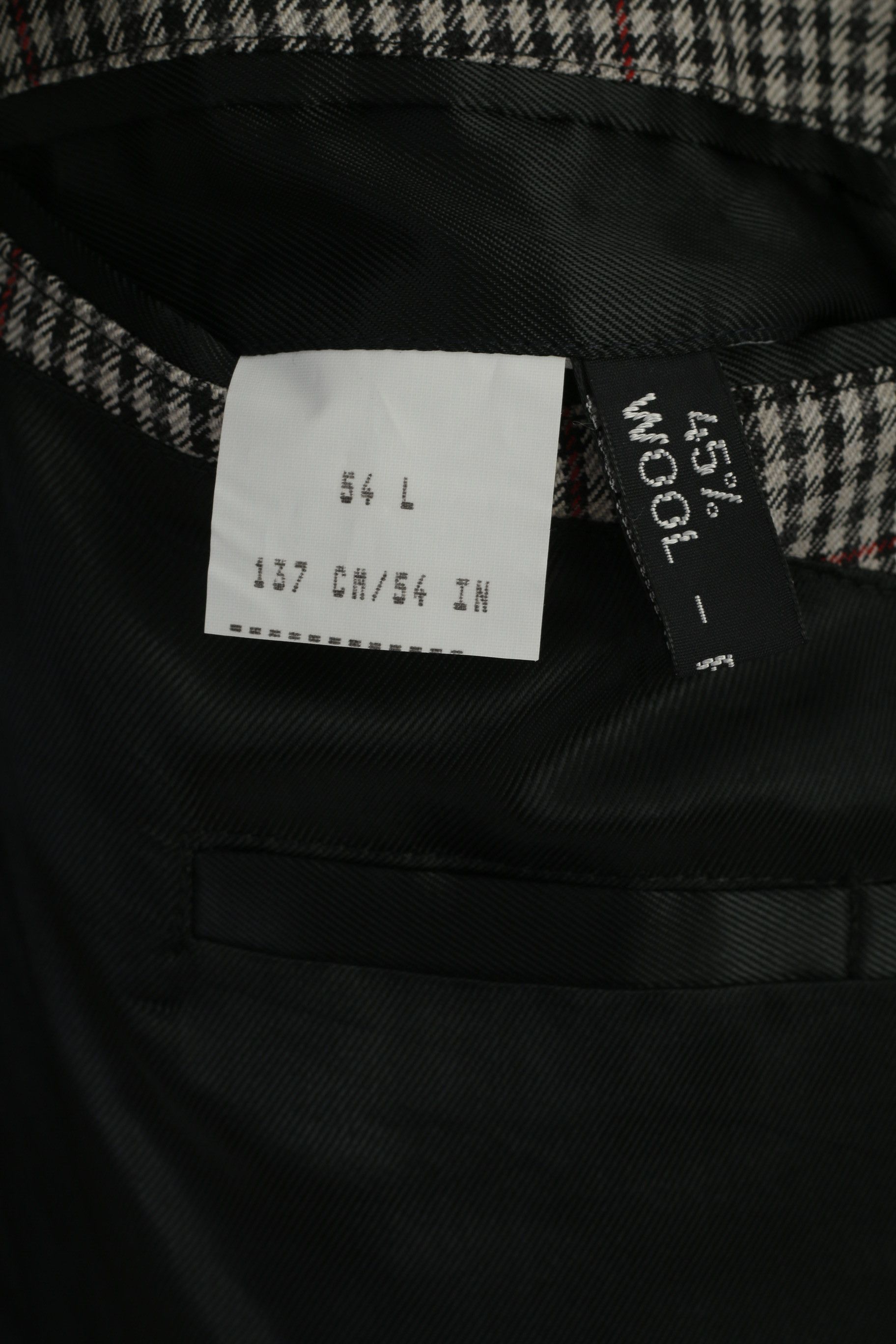 Vintage Skopes Men 54 XXXL Blazer Gray Herringbone 8104 Size 54L - 5 Thumbnail