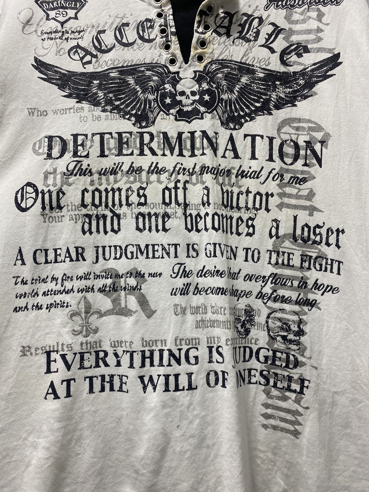 Hysteric Glamour Collins Skull Poem Ls shirt Punk Grunge Lgb Size US M / EU 48-50 / 2 - 8 Thumbnail
