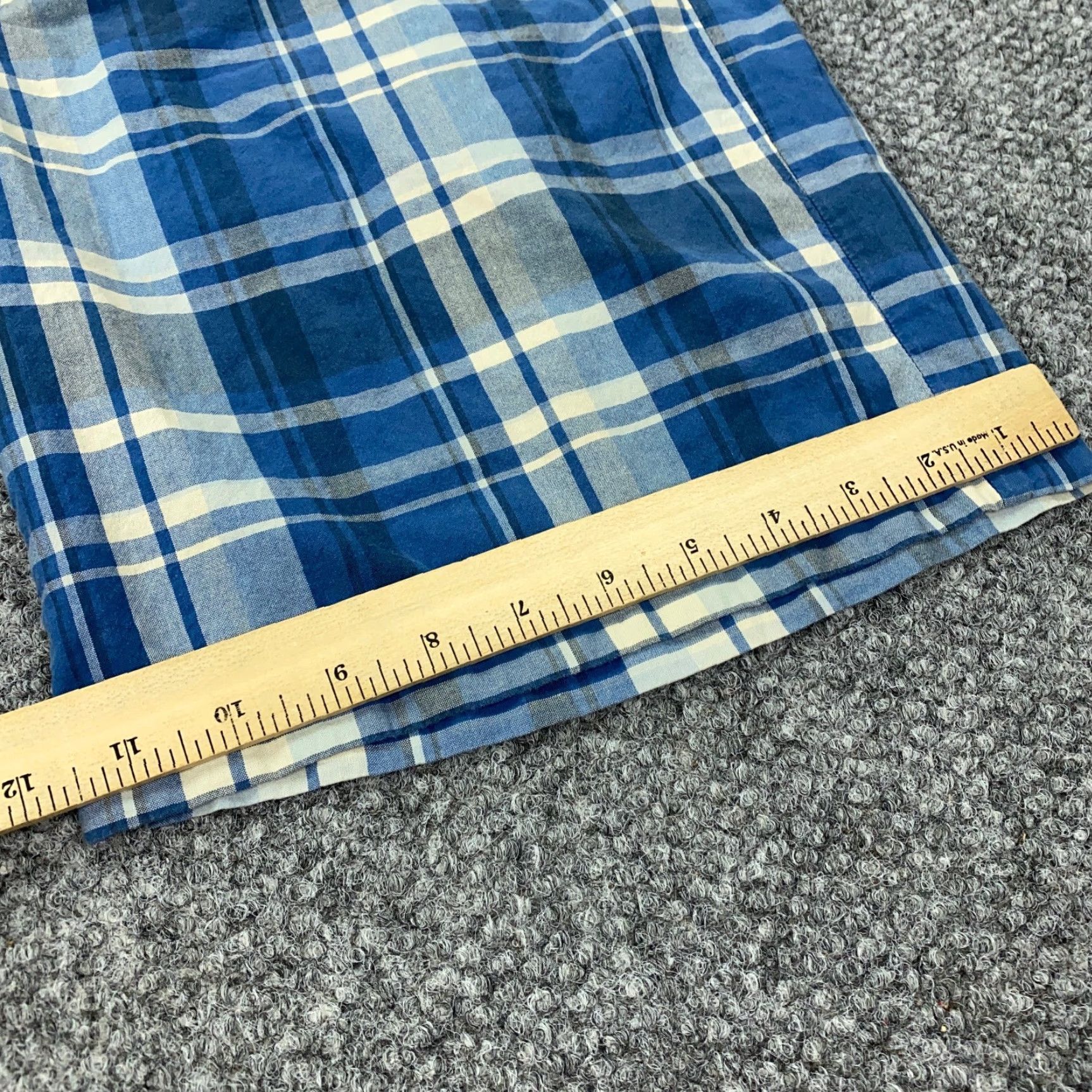 Vintage VINTAGE L.L. Bean Mens Shorts Bermuda 34W Cotton Plaid Blue Spring Summer Casual Size US 34 / EU 50 - 5 Thumbnail