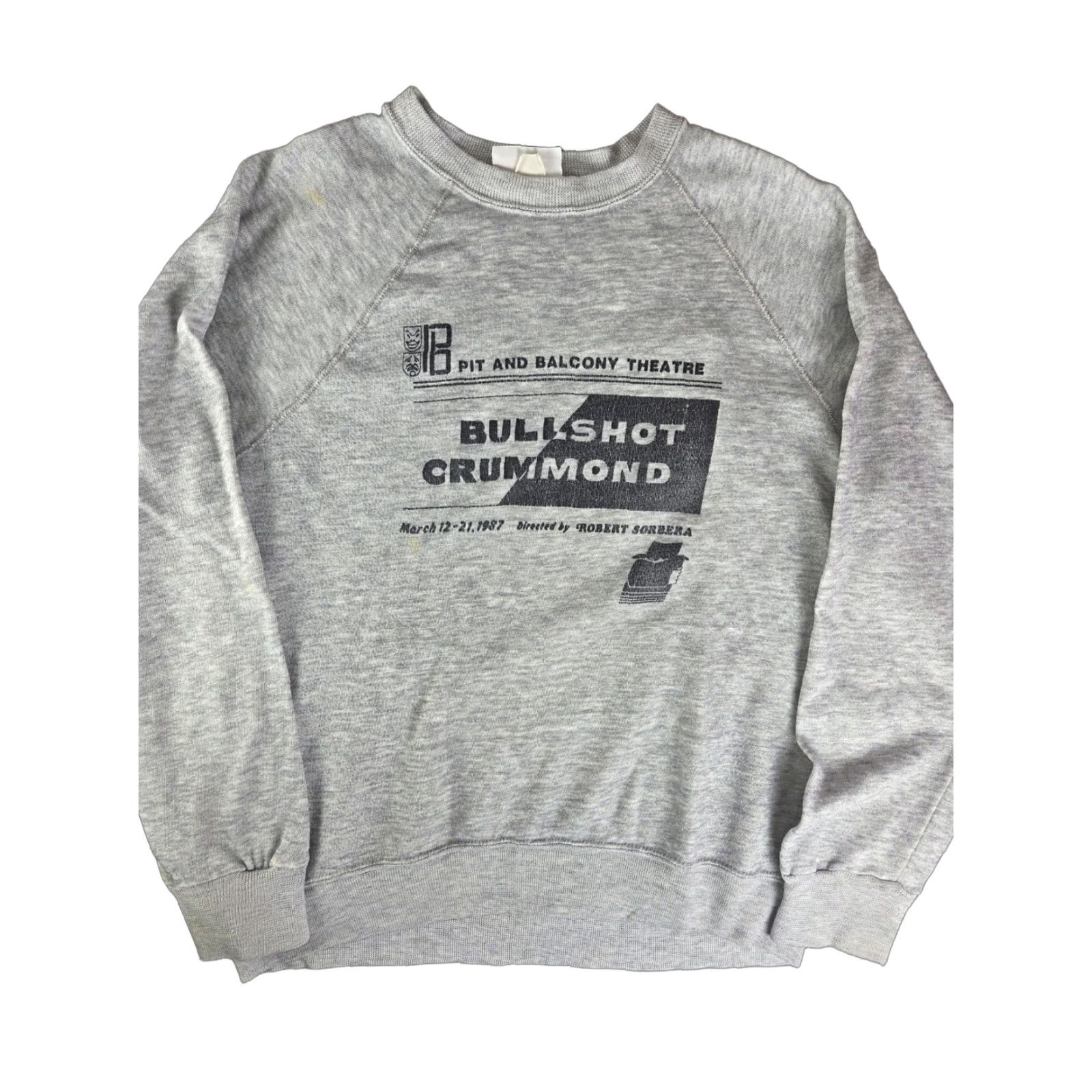Vintage VINTAGE Bullshot Crummond Sweatshirt 1987 XL Distressed Men Gray Sweatshirt Pullover XL Mens Size US XL / EU 56 / 4 - 1 Thumbnail