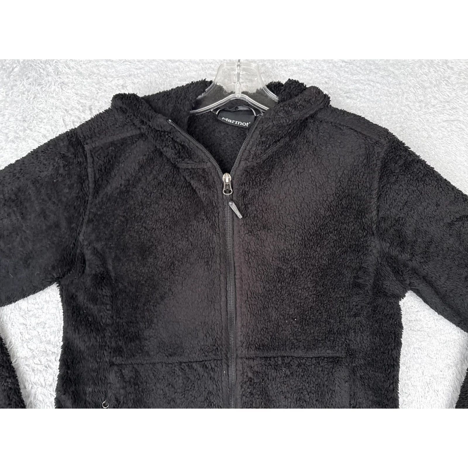 Marmot Marmot Jacket Womens Small Black Sherpa Fleece Hooded Full Zip Outdoor Mid-Length Pocket Zippered Pockets Size S / US 4 / IT 40 - 7 Thumbnail