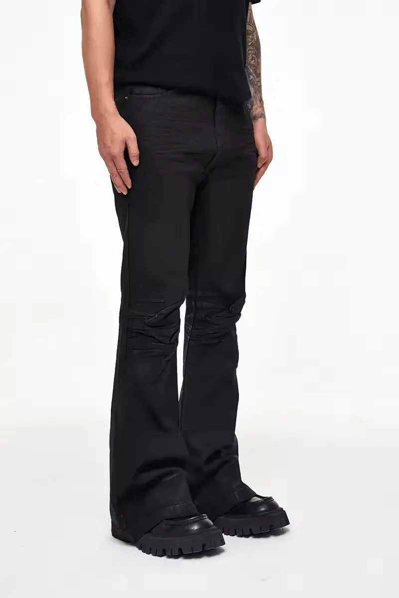 Jean Black baggy wide-leg casual pants Size US 30 / EU 46 - 3 Thumbnail