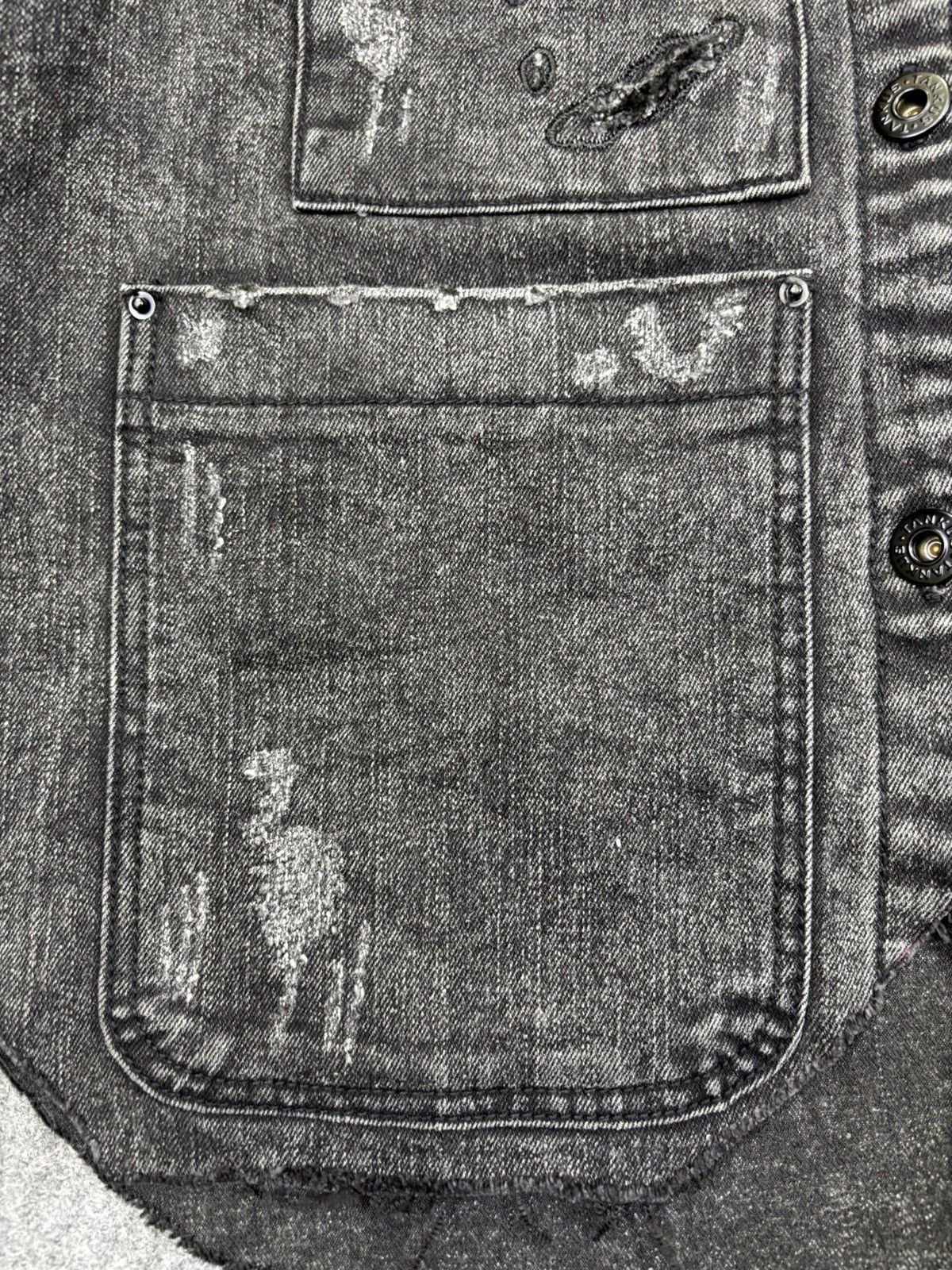 Other 💥Designer Style💥Tankus Distresed Patchwork Denim Jacket F934 Size US S / EU 44-46 / 1 - 9 Thumbnail