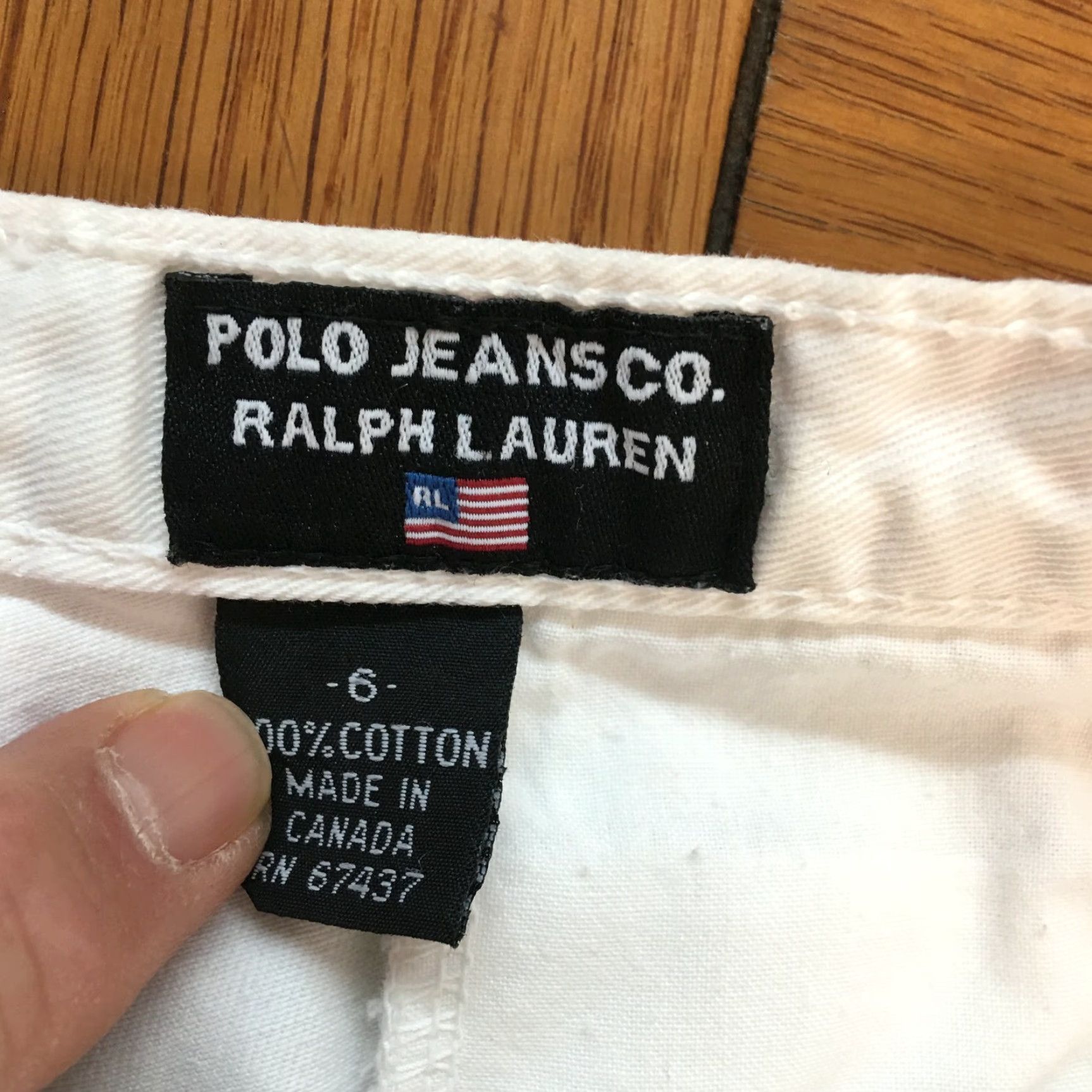 Ralph Lauren VINTAGE Polo Jeans Co Ralph Lauren Womens Chino High Rise White Shorts Size 6 Size 28" / US 6 / IT 42 - 4 Thumbnail
