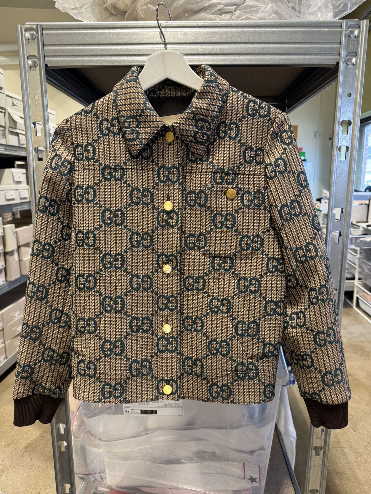 Gucci Gucci Jumbo GG Wool Stripes Bomber Jacket NEW 4000$ Size S / US 4 / IT 40 - 1 Thumbnail
