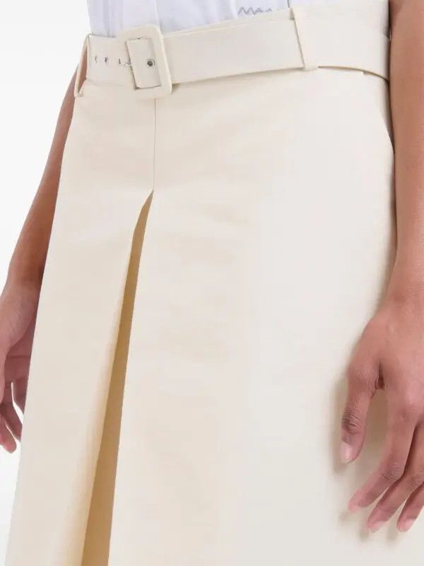 Marni o1w1db10326 Belted Midi Skirt in White Size 27" / US 4 / IT 40 - 5 Thumbnail