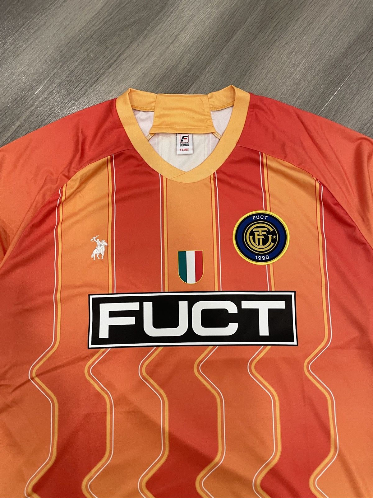 FUCT Fuct orange soccer jersey Size US XL / EU 56 / 4 - 2 Thumbnail