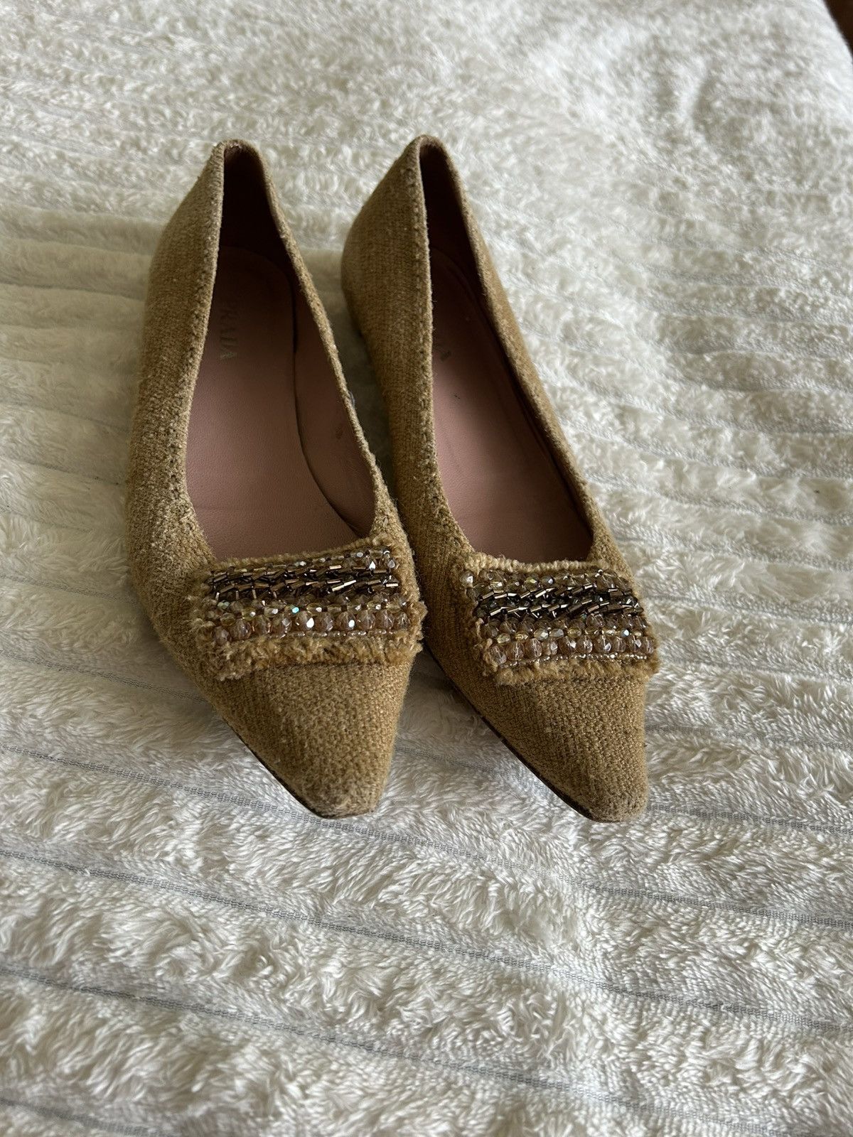 Prada Prada Luxury Brown Wool Smoking Slippers Size 41 Size US 11 / IT 41 - 9 Thumbnail