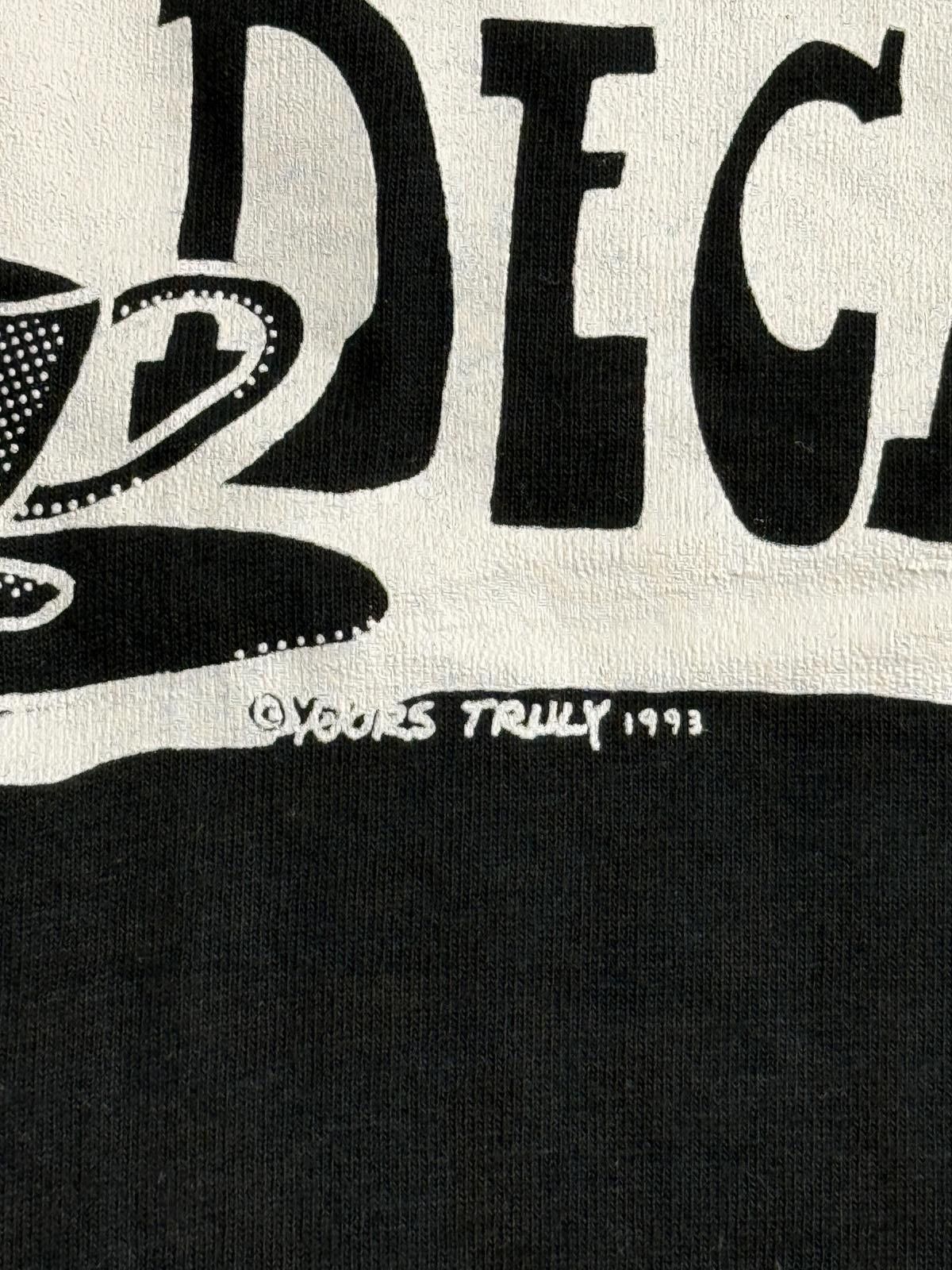 Fruit Of The Loom Vintage Death before Decaf Coffee Tshirt 1993 Yours Truly XL Size US XL / EU 56 / 4 - 4 Thumbnail
