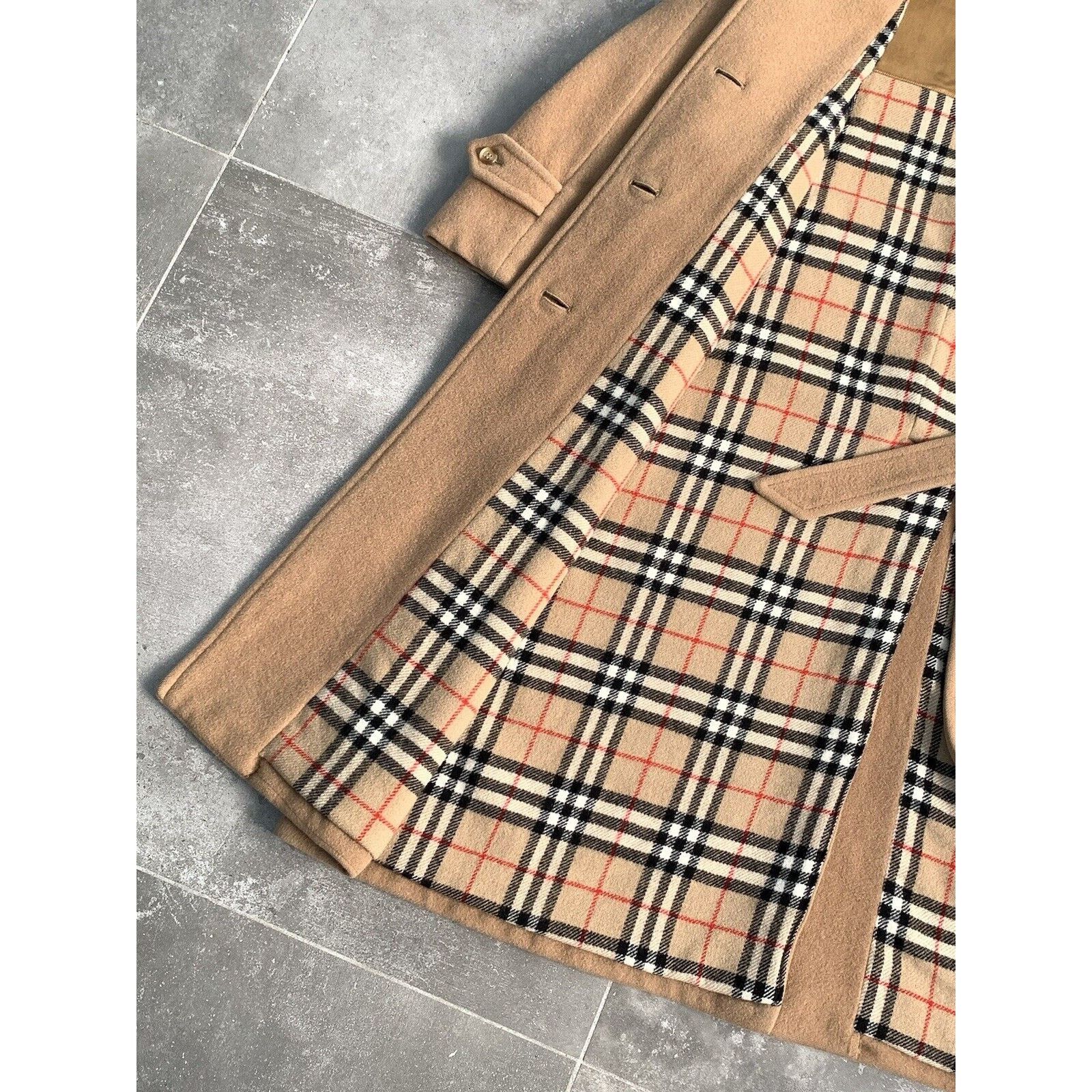 Burberry × Vintage Women's BURBERRYS CAMEL HAIR Wool Trench Coat Jacket UK 12 M Size M / US 6-8 / IT 42-44 - 16 Thumbnail