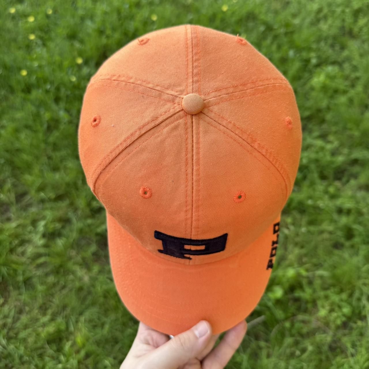 Polo Ralph Lauren Vintage 1990s Polo Sport Faded Orange Strapback Hat Size ONE SIZE - 6 Thumbnail