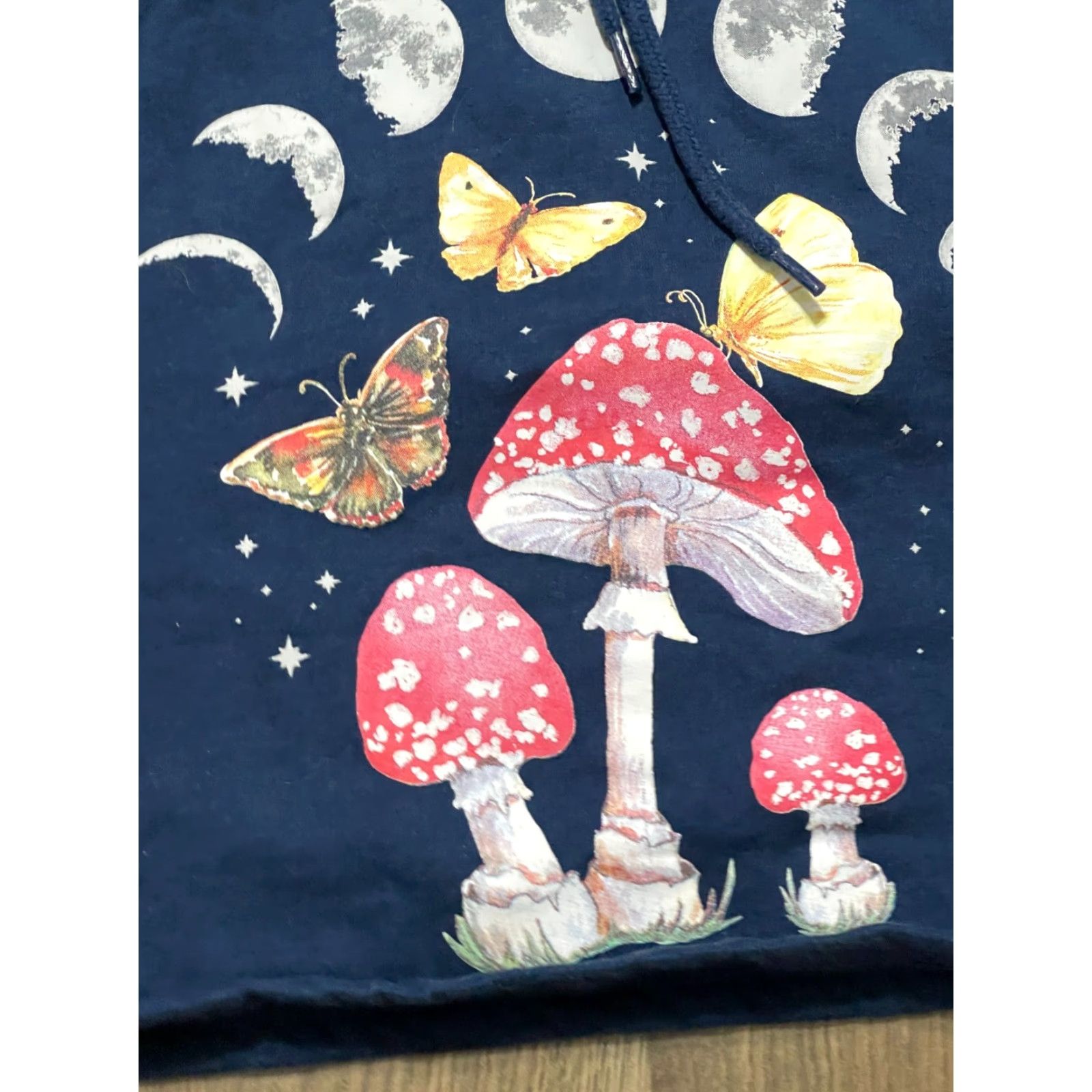 Vintage Mighty Fine Outfit Sweatshirt+Pants, Women's SM, Blue, Butterfly Mushroom Moons, Outfit/Set, Modern, Fall/Spring/Summer, Womens Size S / US 4 / IT 40 - 6 Thumbnail