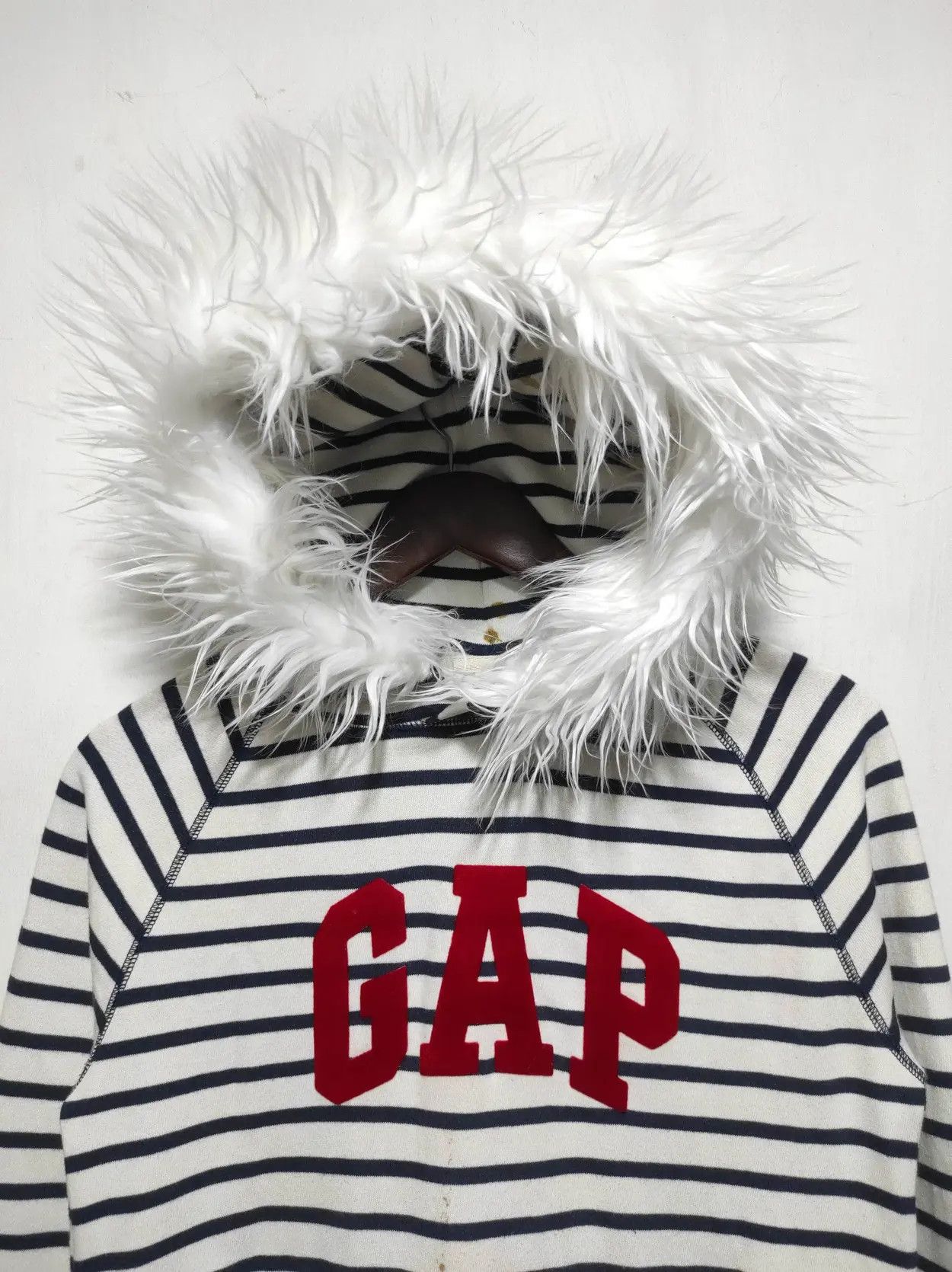 Gap Gap Stripe fur hoodie ifsix LGB style Size US XXS / EU 40 - 3 Thumbnail