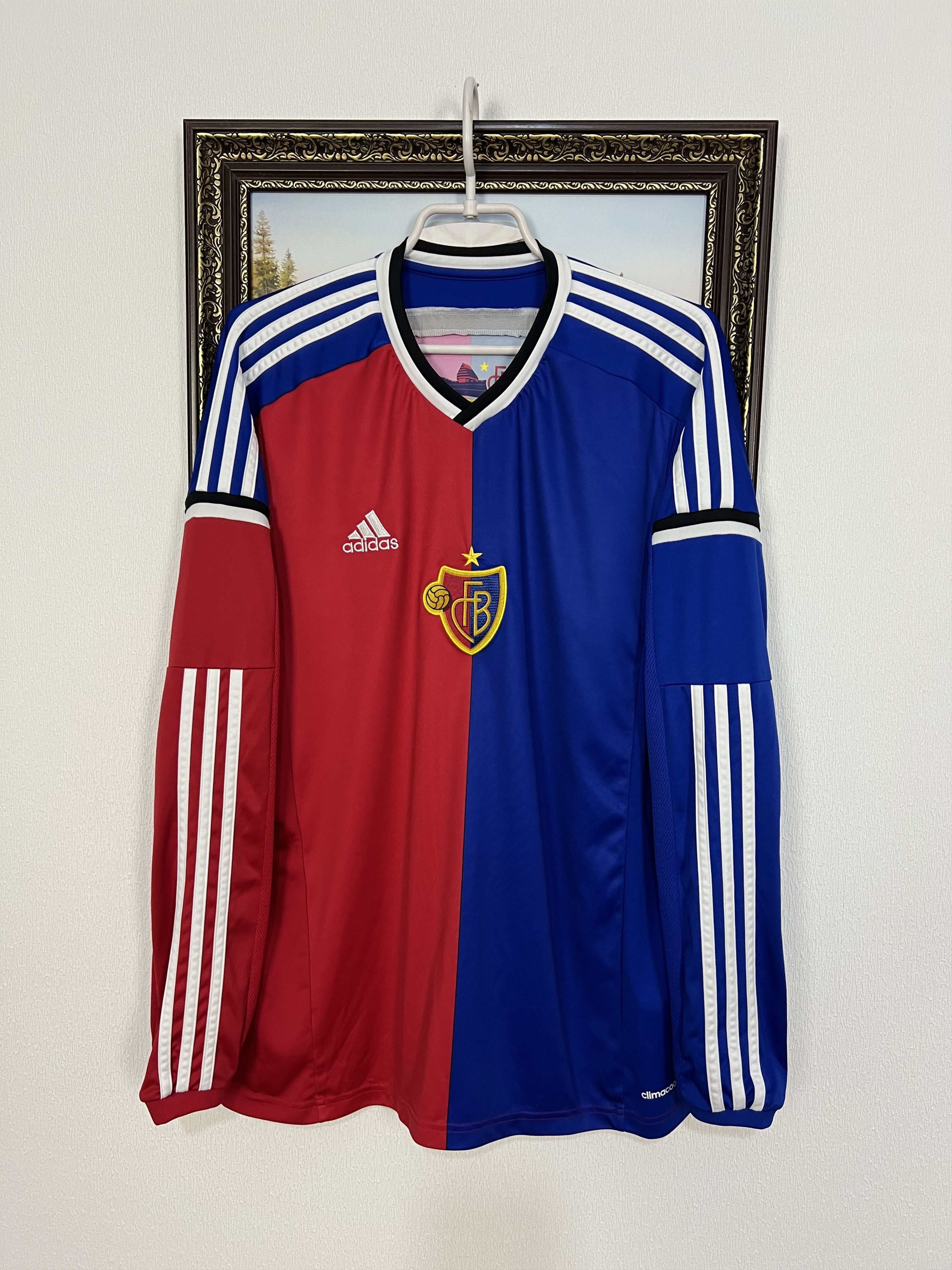 Adidas Basel 1893 football shirt Soccer Player Issue Long Sleeve Size US L / EU 52-54 / 3 - 1 Thumbnail