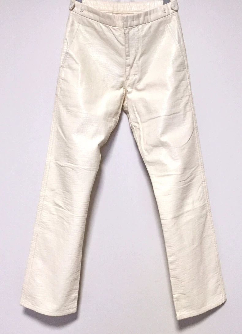 Comme des Garcons Cream Faux Crocodile Skin Pants Size US 28 / EU 44 - 1 Thumbnail