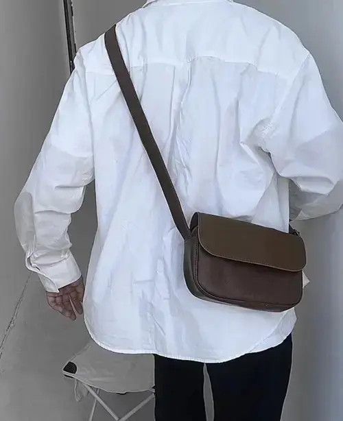 VIBE Retro brown faux leather shoulder bag Size ONE SIZE - 2 Thumbnail