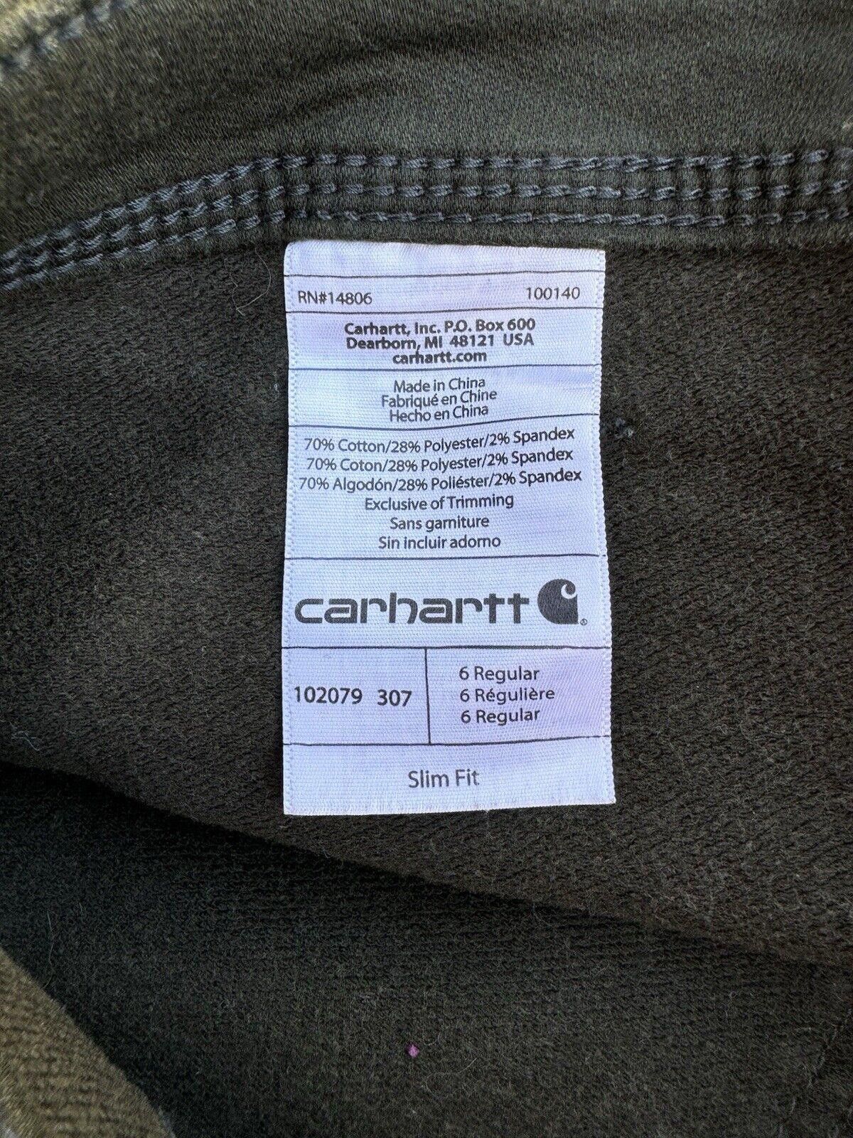 Carhartt Carhartt Dungaree Olive Green Earth Tone Cargo Womens Sz 6 Size 28" / US 6 / IT 42 - 7 Thumbnail