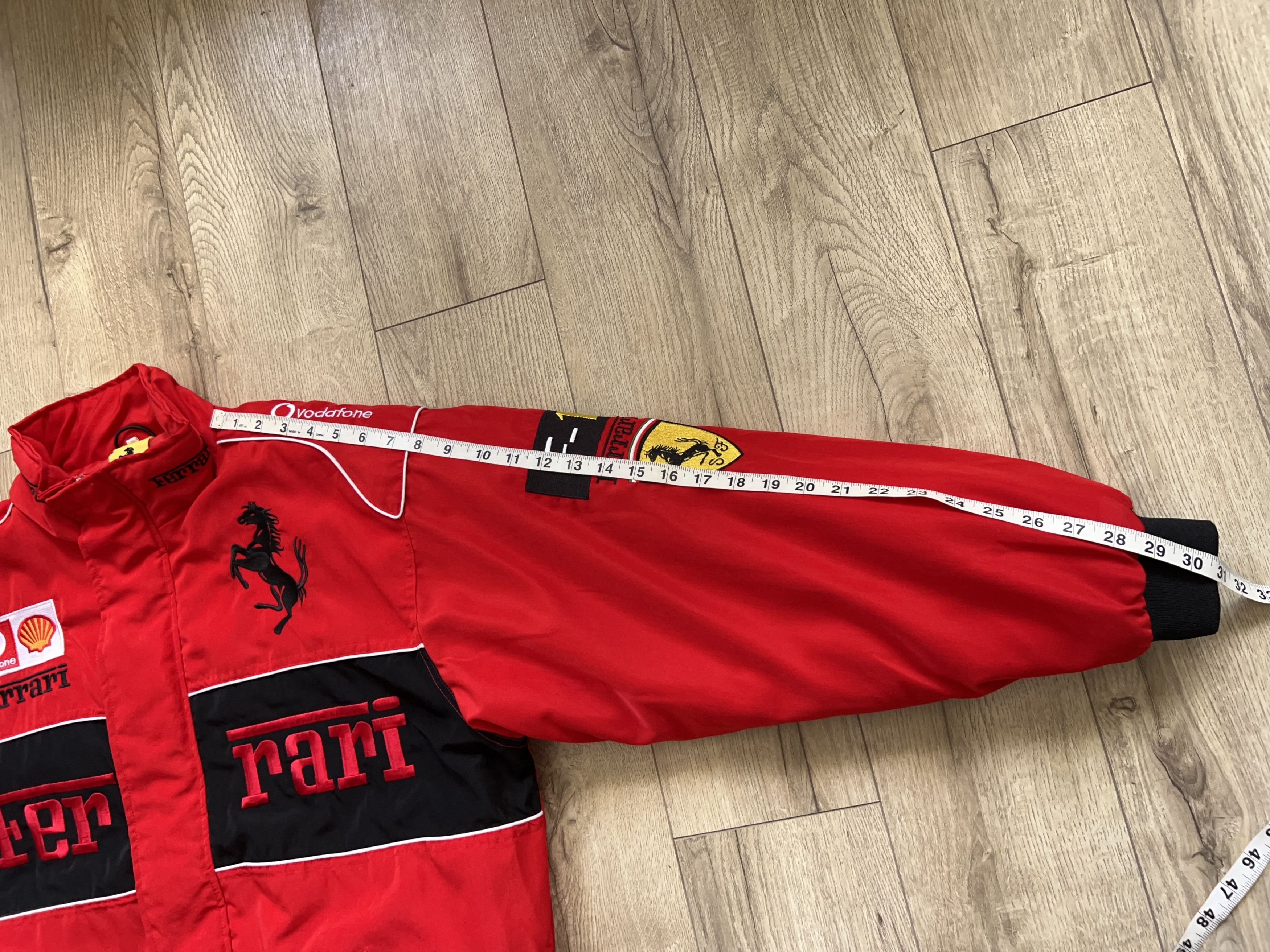 Ferrari × Formula 1 Mens Big Logo Embroidery Racing Jacket Zip Red Driver Coat Size US XL / EU 56 / 4 - 7 Thumbnail