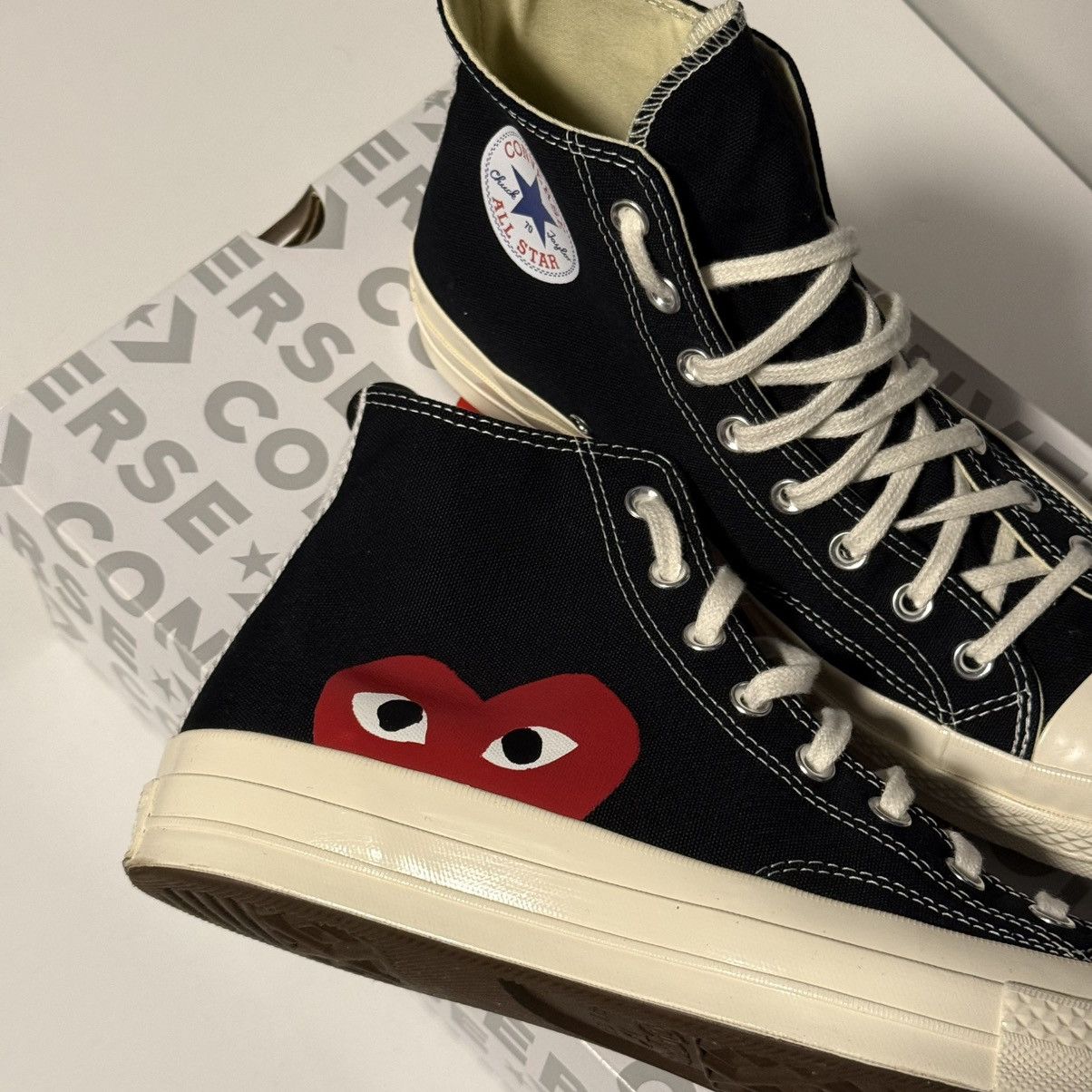 Comme des Garcons Converse Chuck Taylor Hi x CDG Comme des Black Sneakers Size US 10 / EU 43 - 6 Thumbnail