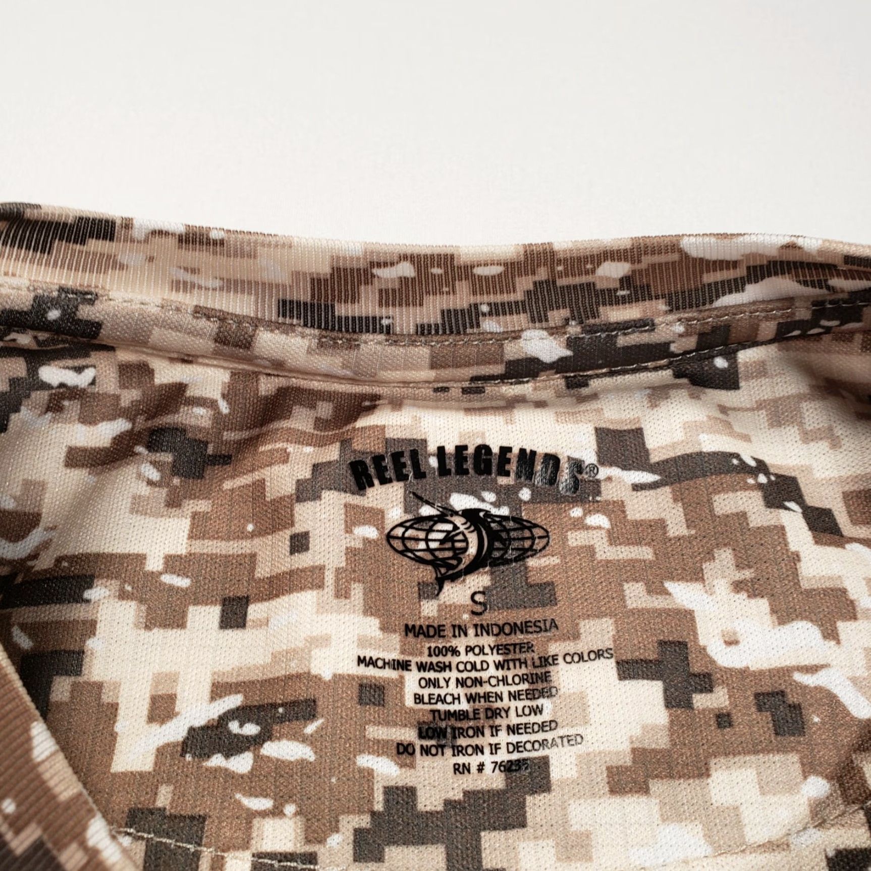 Vintage Reel Legends Mens T-Shirt Camouflage Crew Neck Short Sleeves Brown S Shirt Mens Camouflage Tee Size US S / EU 44-46 / 1 - 3 Thumbnail
