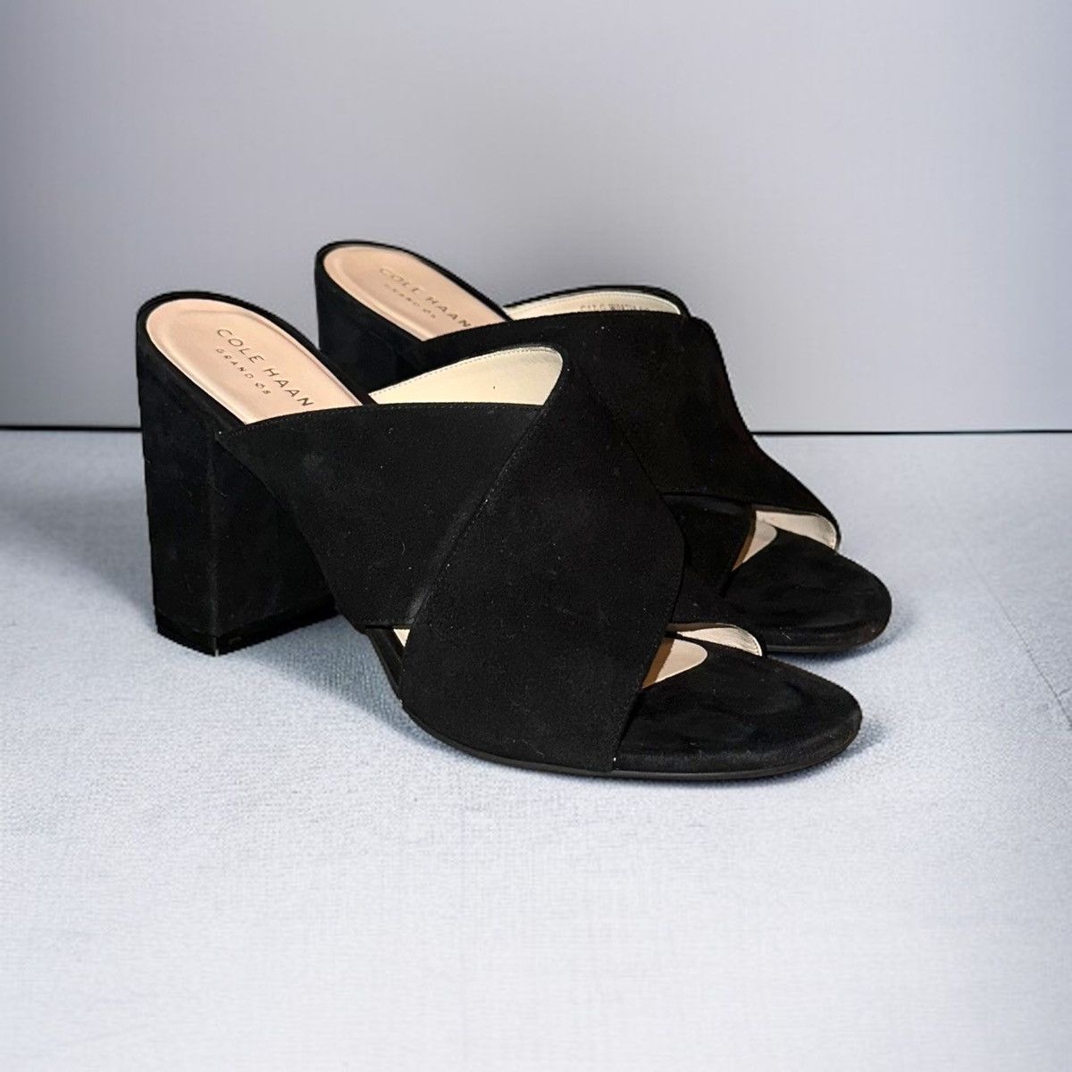 Cole Haan Cole Haan suede criss cross block heel open mule sandal Size US 8.5 / IT 38.5 - 1 Thumbnail