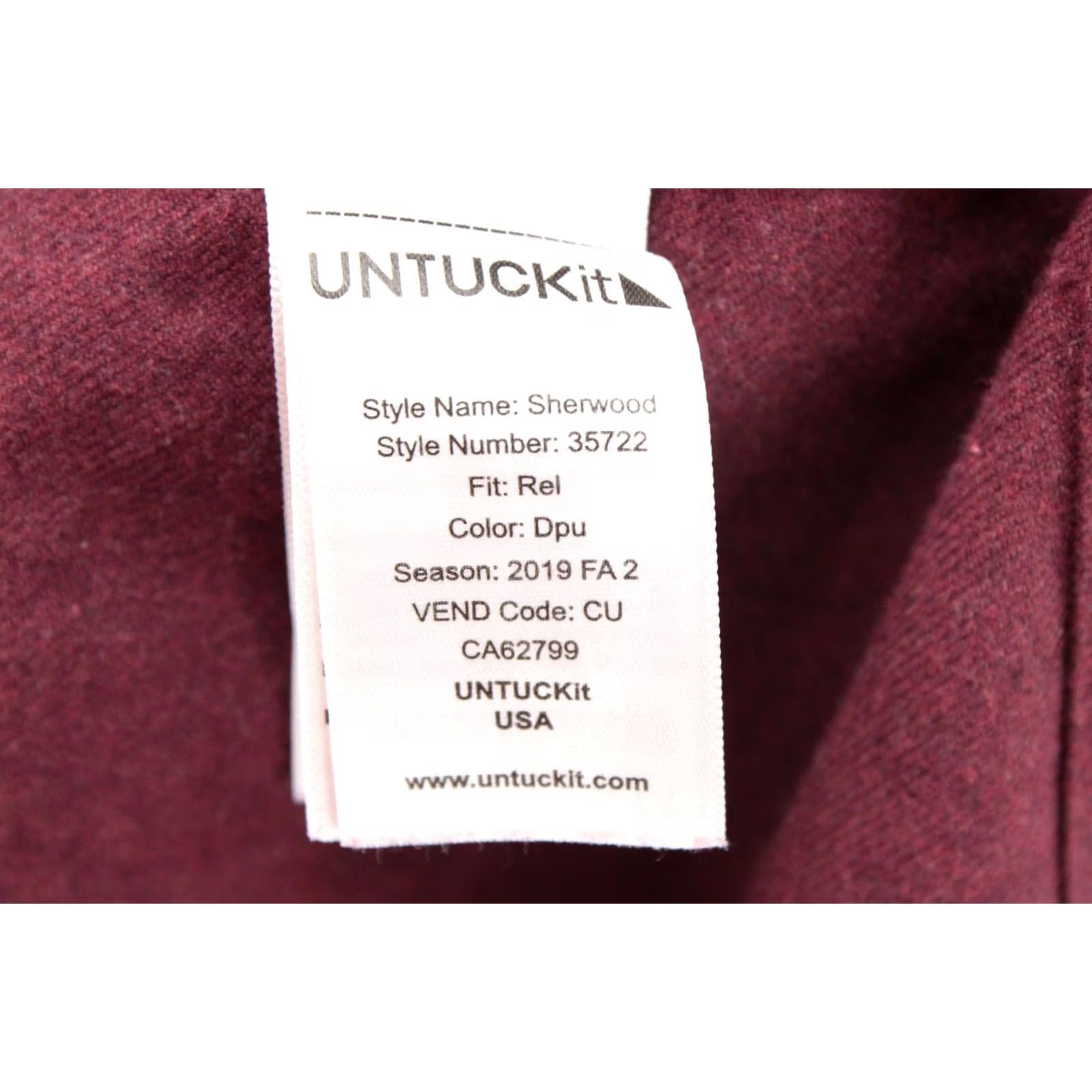 UNTUCKit UNTUCKit Sherwood Shirt Mens XL Red Button-Up Flannel Long Sleeve Outdoors Size US XL / EU 56 / 4 - 7 Thumbnail