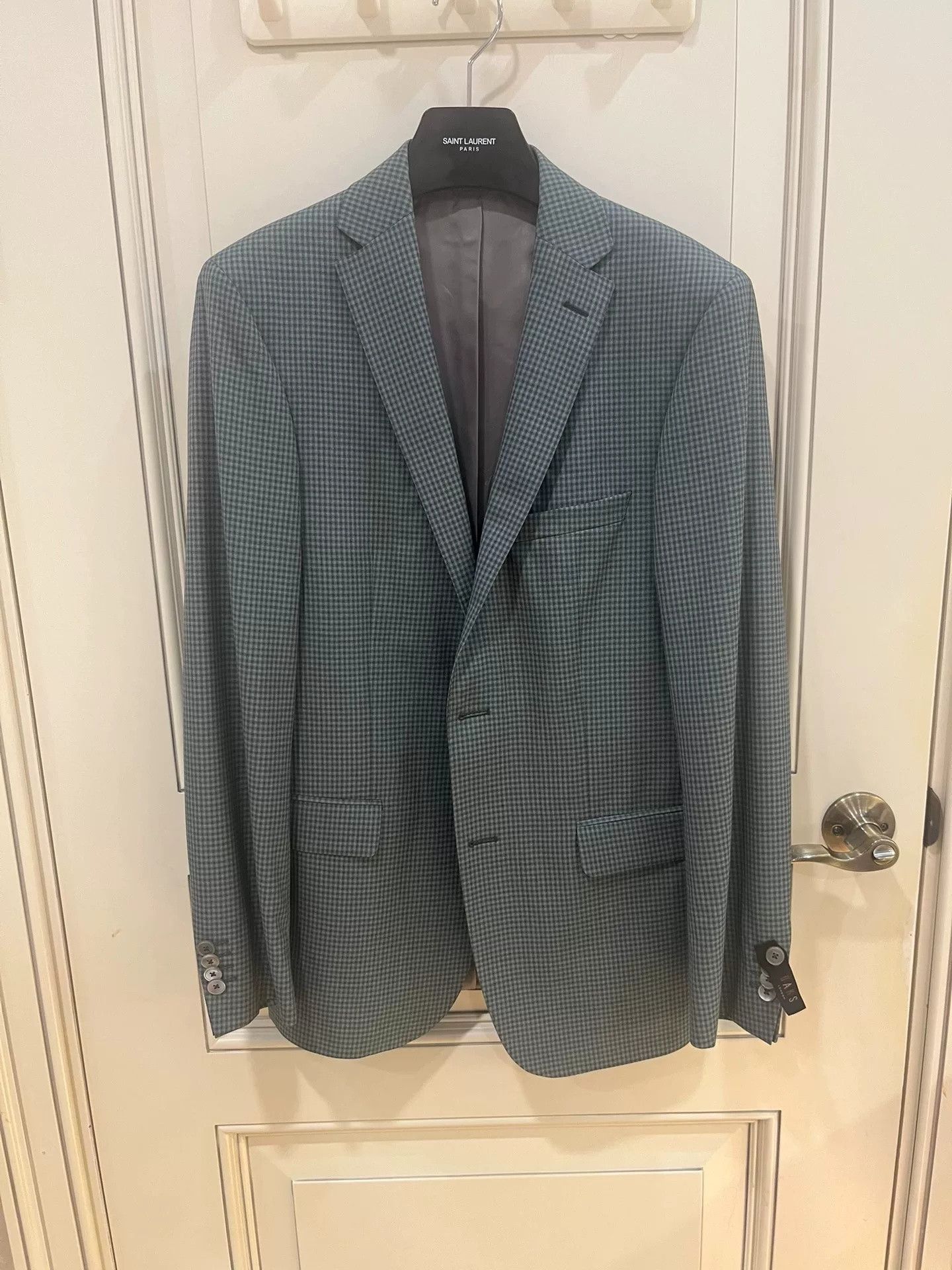 DAKS Daks London Green Wool Check Suit Size US S / EU 44-46 / 1 - 1 Thumbnail