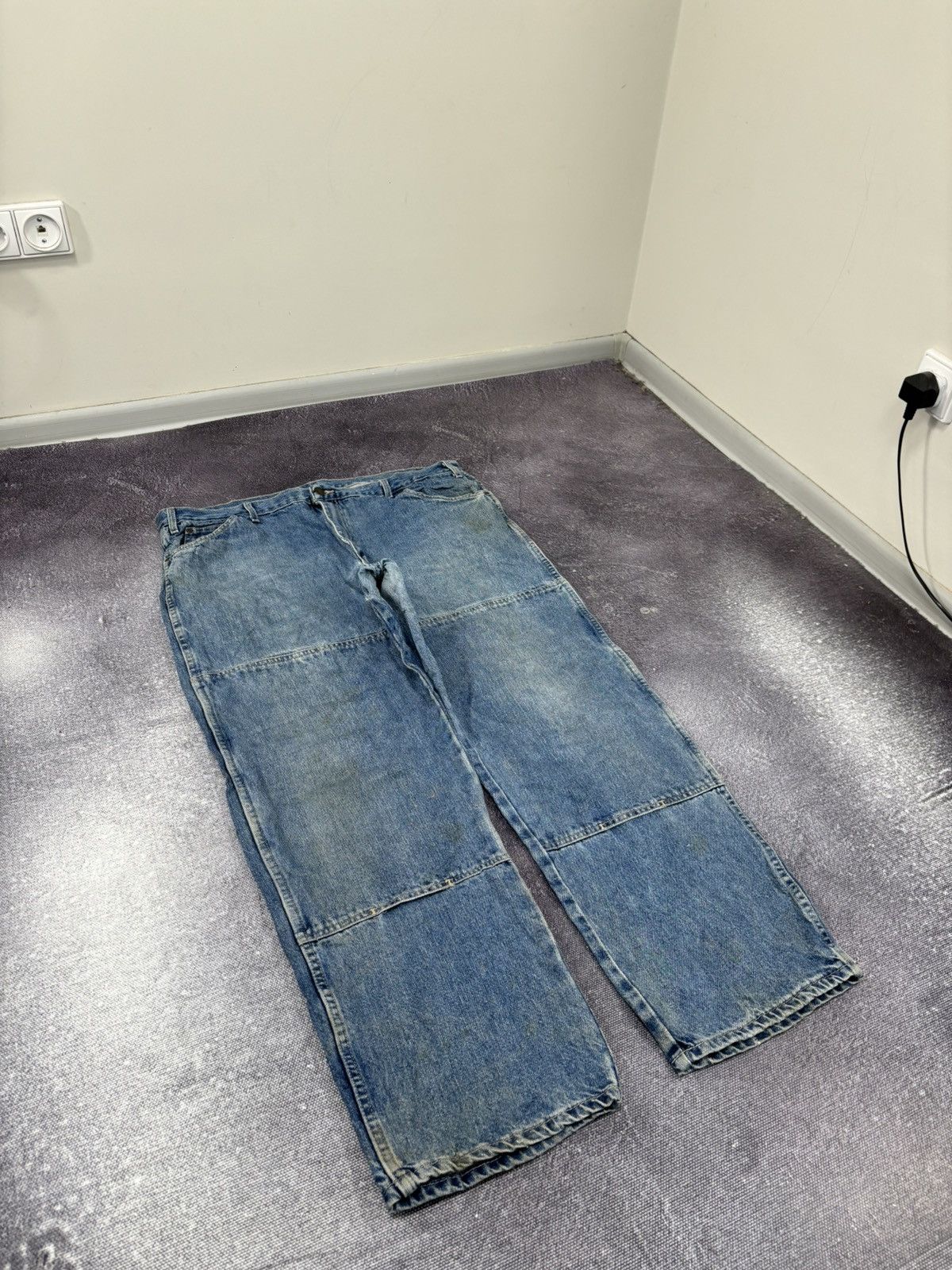 Dickies Vintage Dickies Double Knee Work Blue Denim Baggy Jeans Size US 42 / EU 58 - 8 Thumbnail