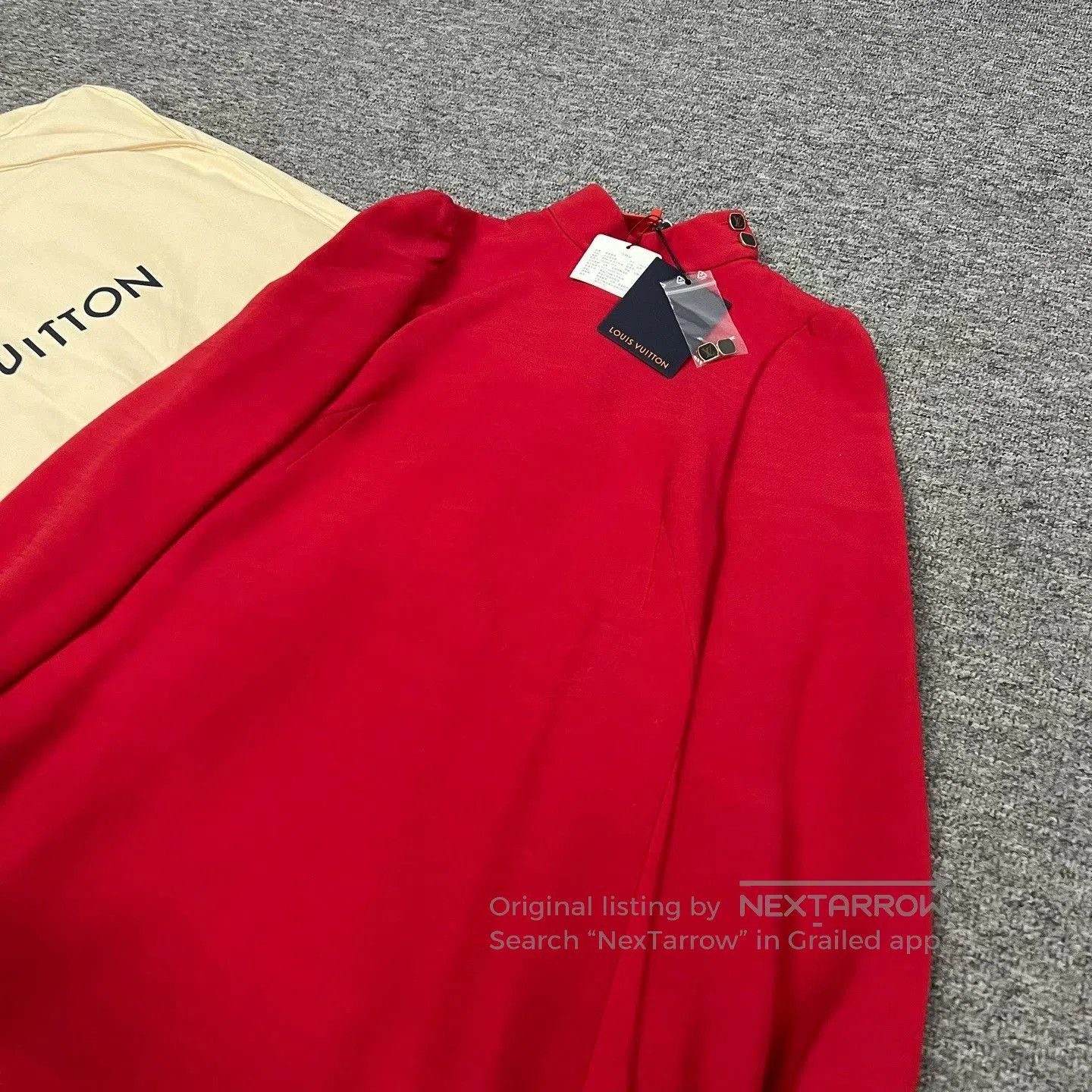 Louis Vuitton Louis Vuitton Red Silk Wool Dress. Size XXS / US 00 / IT 34 - 4 Thumbnail