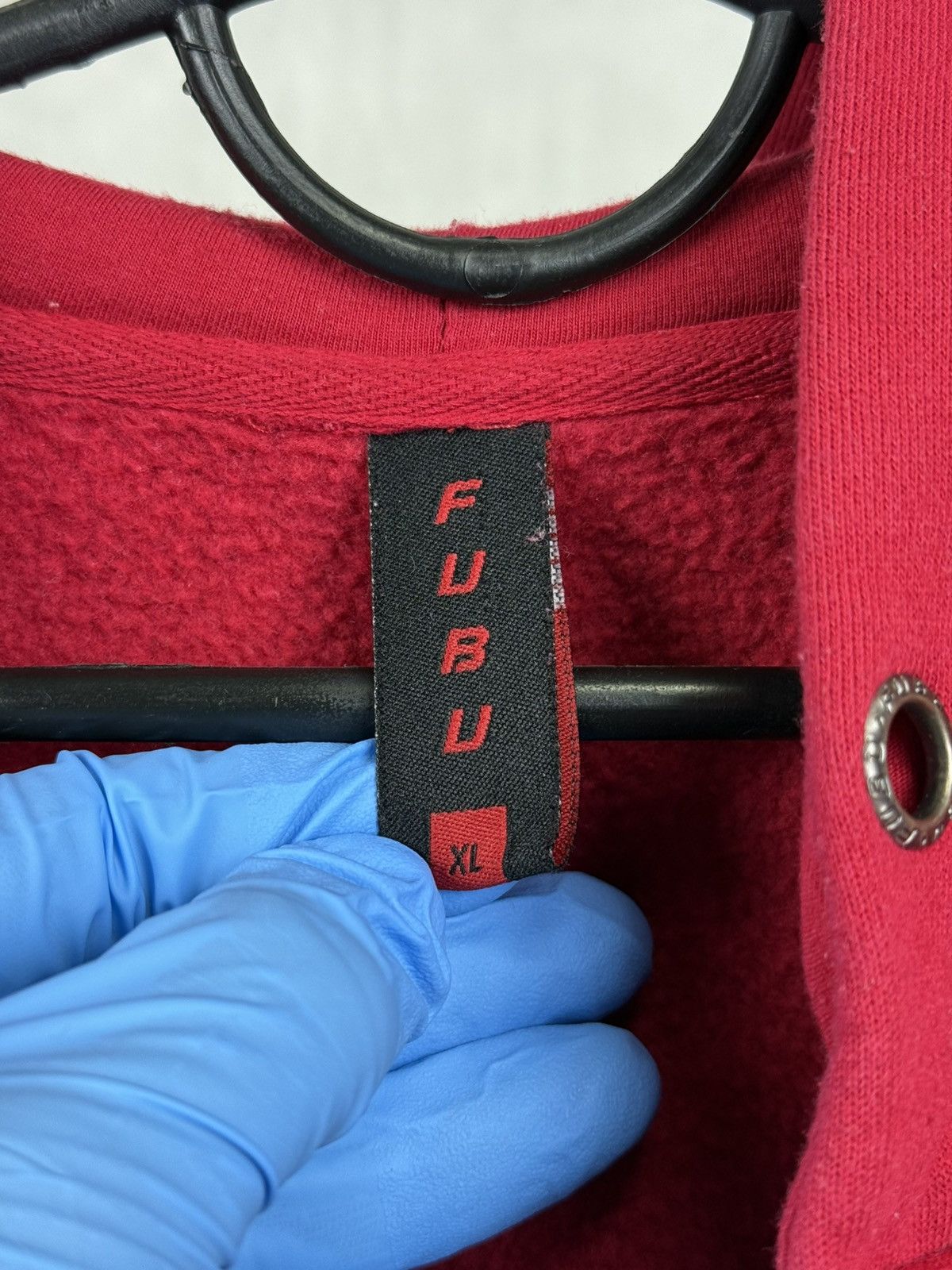Fubu × Vintage Vintage Fubu Red Zip Up Hoodie Size L-XL Size US L / EU 52-54 / 3 - 14 Thumbnail