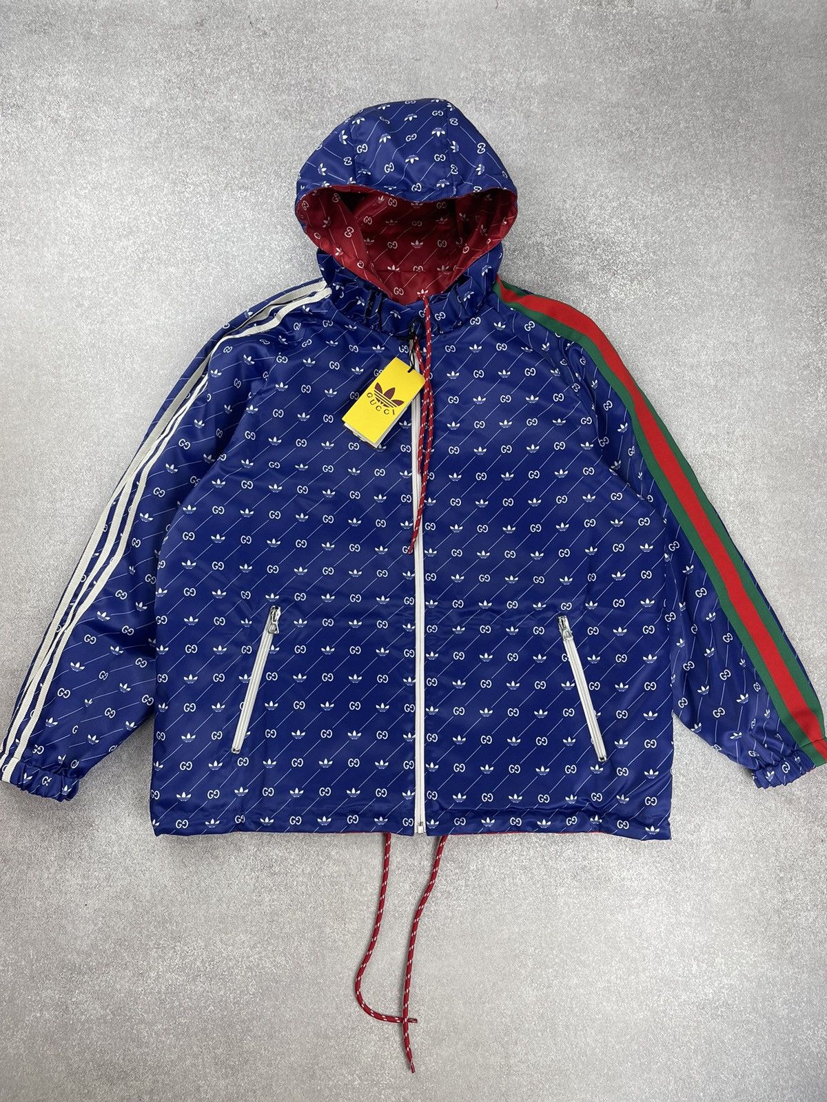 Gucci Adidas x Gucci Reversible Jacket Red/Blue Size 40 Size S / US 4 / IT 40 - 3 Thumbnail