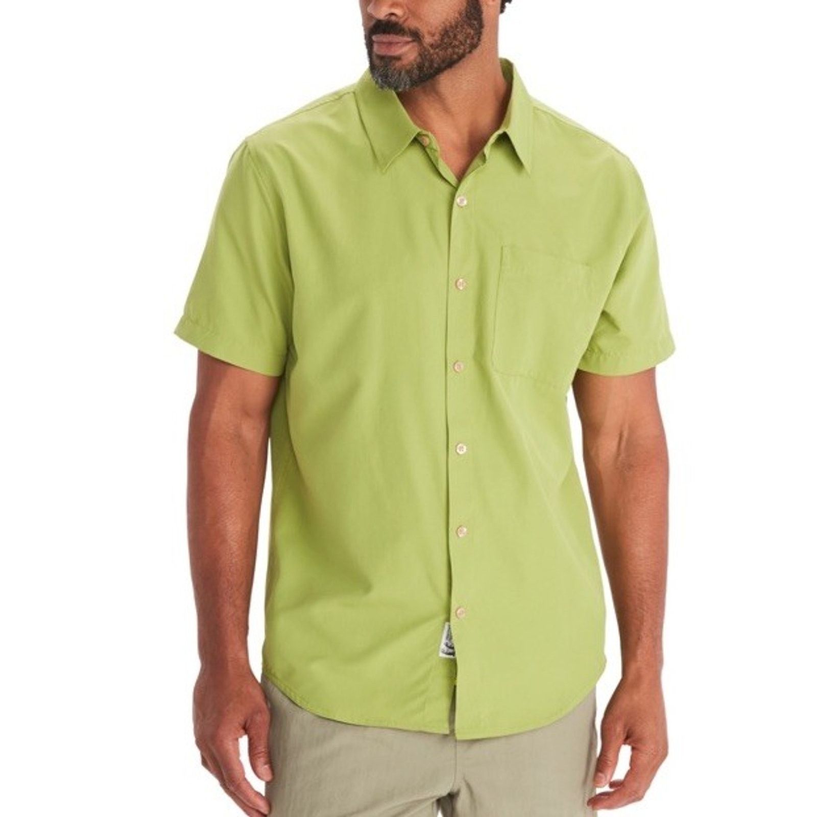 Cos COS Bright Green Shirt Button Up Cotton Size XL Men A003120 Size US XL / EU 56 / 4 - 1 Thumbnail