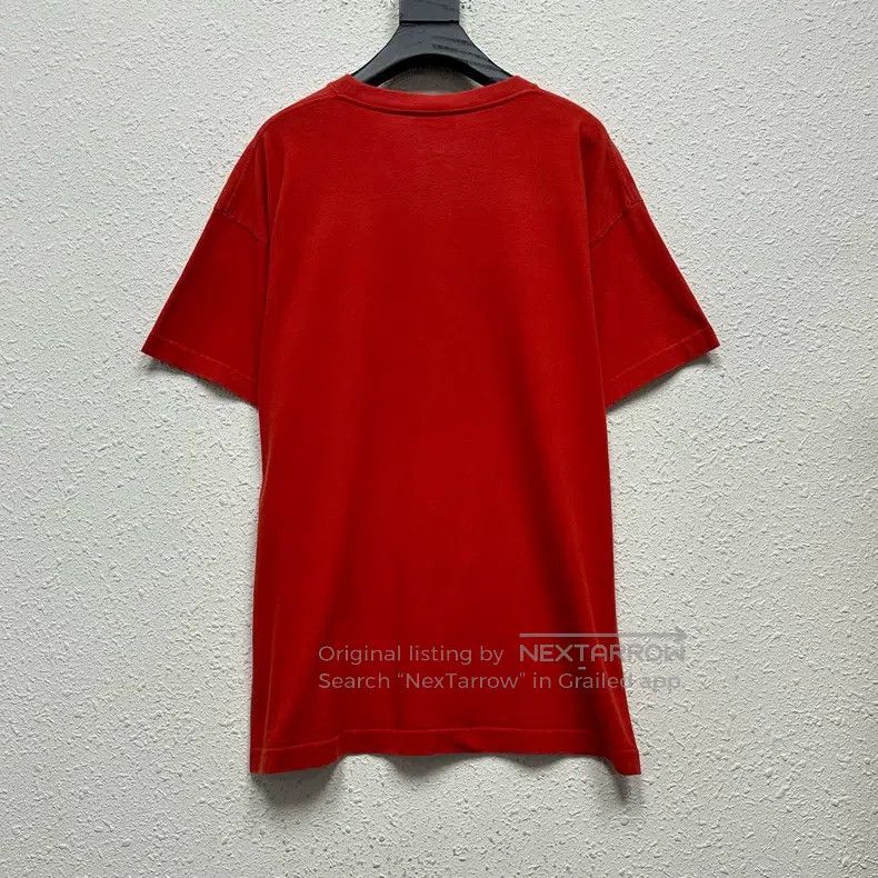 Balenciaga Balenciaga Red Portrait Short Sleeve Size US M / EU 48-50 / 2 - 2 Thumbnail