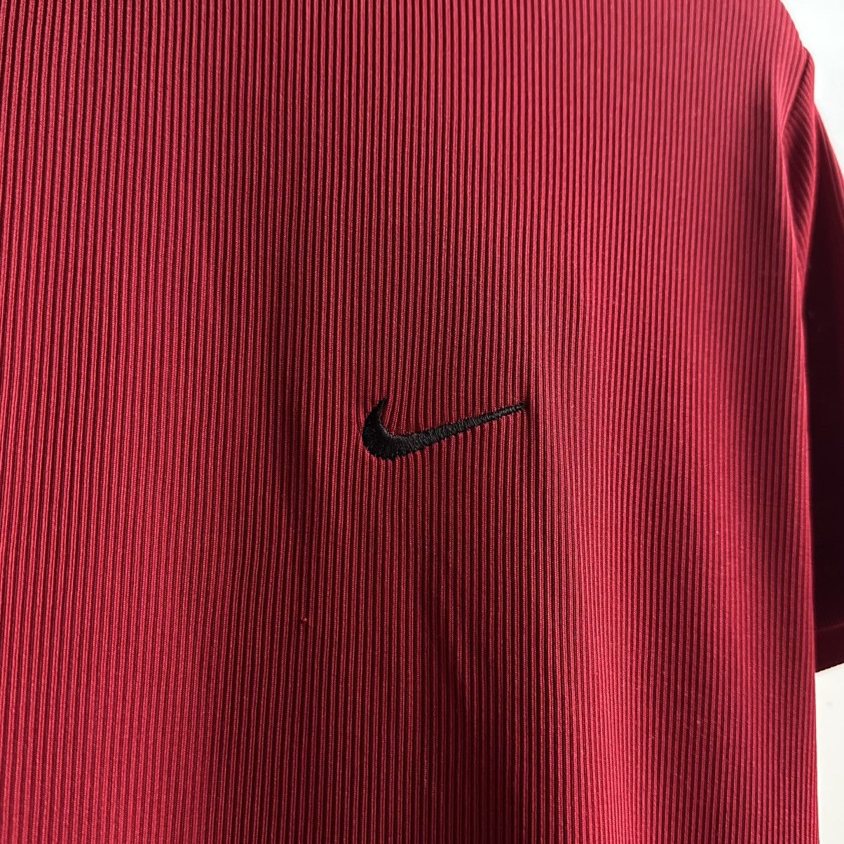 Nike × Vintage Vintage y2k Nike Mini Swoosh Striped Tee Size US M / EU 48-50 / 2 - 3 Thumbnail