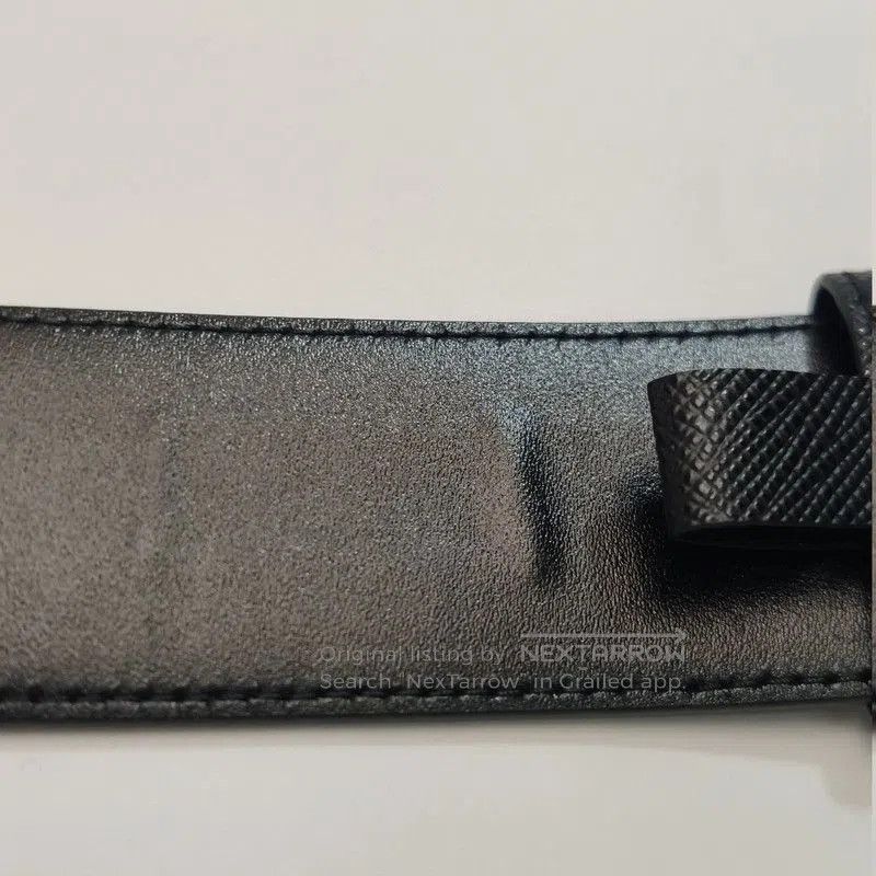 Prada Prada Black Leather Logo Buckle Belt. Size ONE SIZE - 8 Thumbnail
