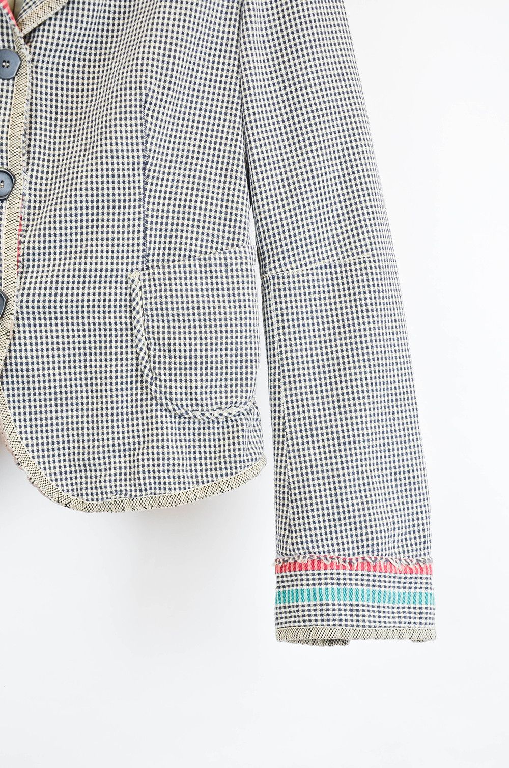 Marithe + Francois Girbaud Marithe Francois Girbaud Patchwork Linen Blazer – Size 38 Size XS / US 0-2 / IT 36-38 - 3 Thumbnail