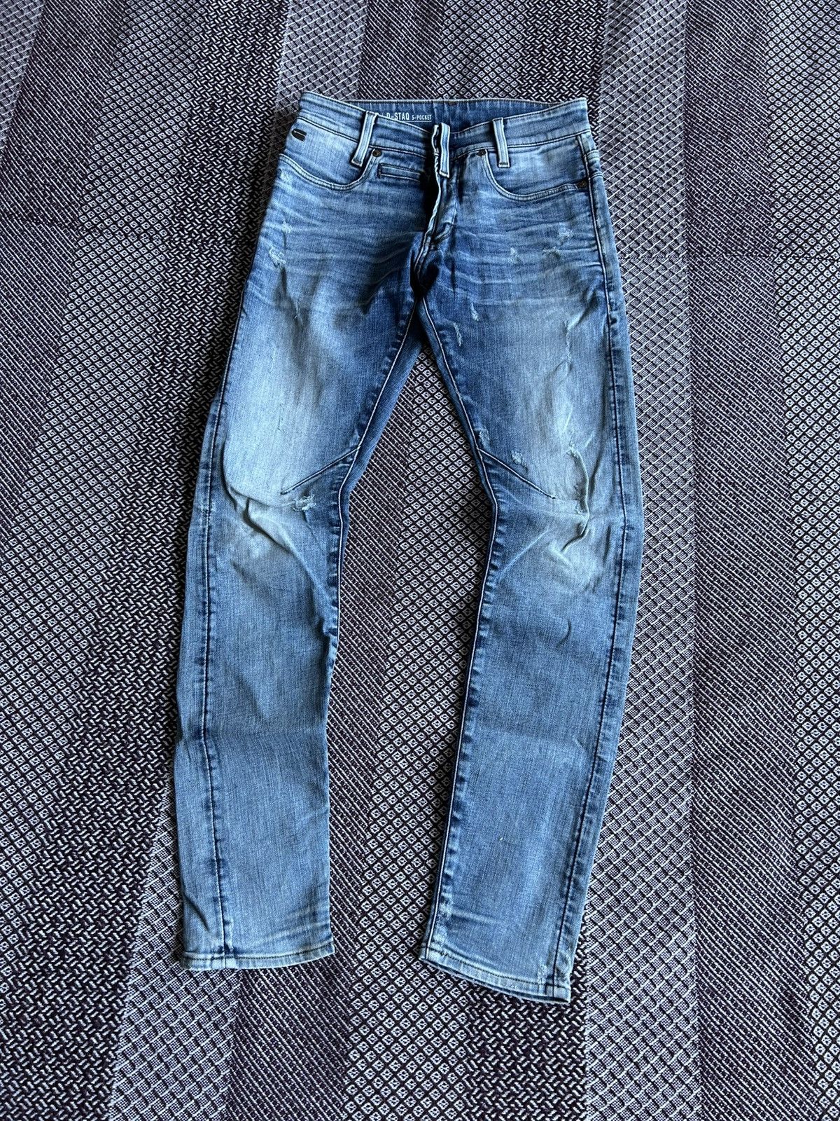 G-Star × Jean × Vintage G-star Raw D-STAQ 5-PKT Skinny Denim Jeans Size 28 x 32 Size US 28 / EU 44 - 6 Thumbnail