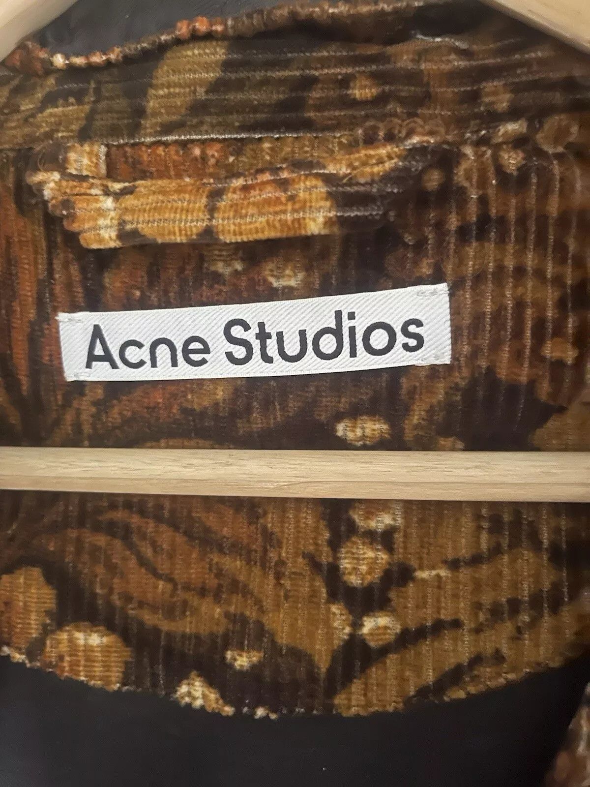 Acne Studios Acne Studios Flower print corduroy parka jacket -Size Medium Size US M / EU 48-50 / 2 - 5 Thumbnail